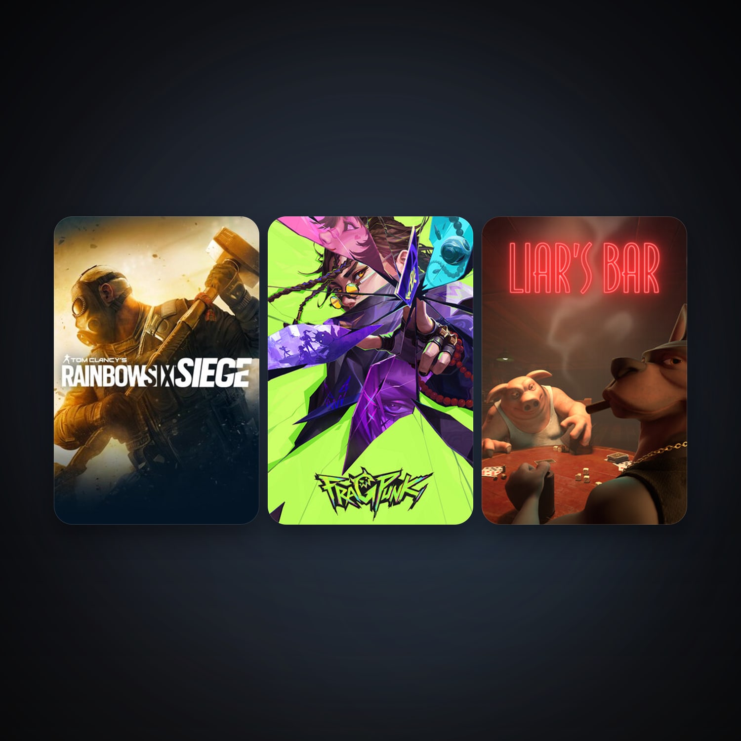 Tom Clancy's Rainbow Six Siege + FragPunk, 4 games, clean — HabibiAccounts