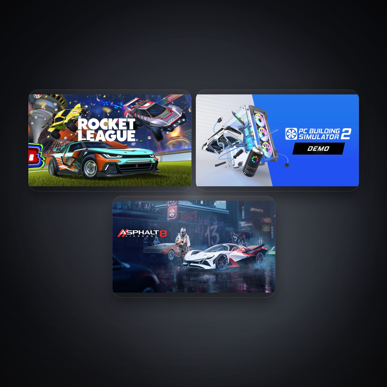 Rocket League & PC Building Simulator 2 - Demo | 3 Games — HabibiAccounts