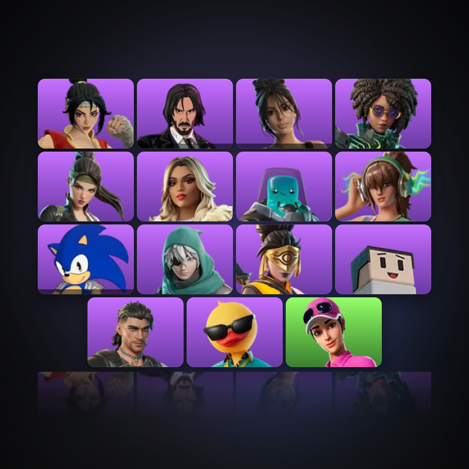 هالحساب فورتنايت، لوكر 16 سكن، لفل 283، 14 فوز — HabibiAccounts