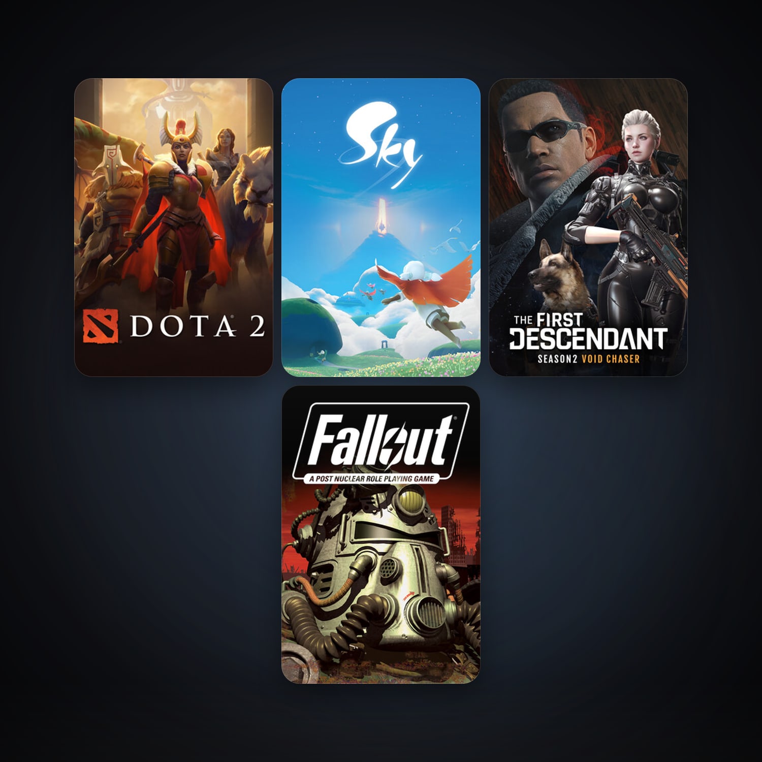 Dota 2 + Fallout: A Post Nuclear Role Playing Game, 8 games, clean — HabibiAccounts