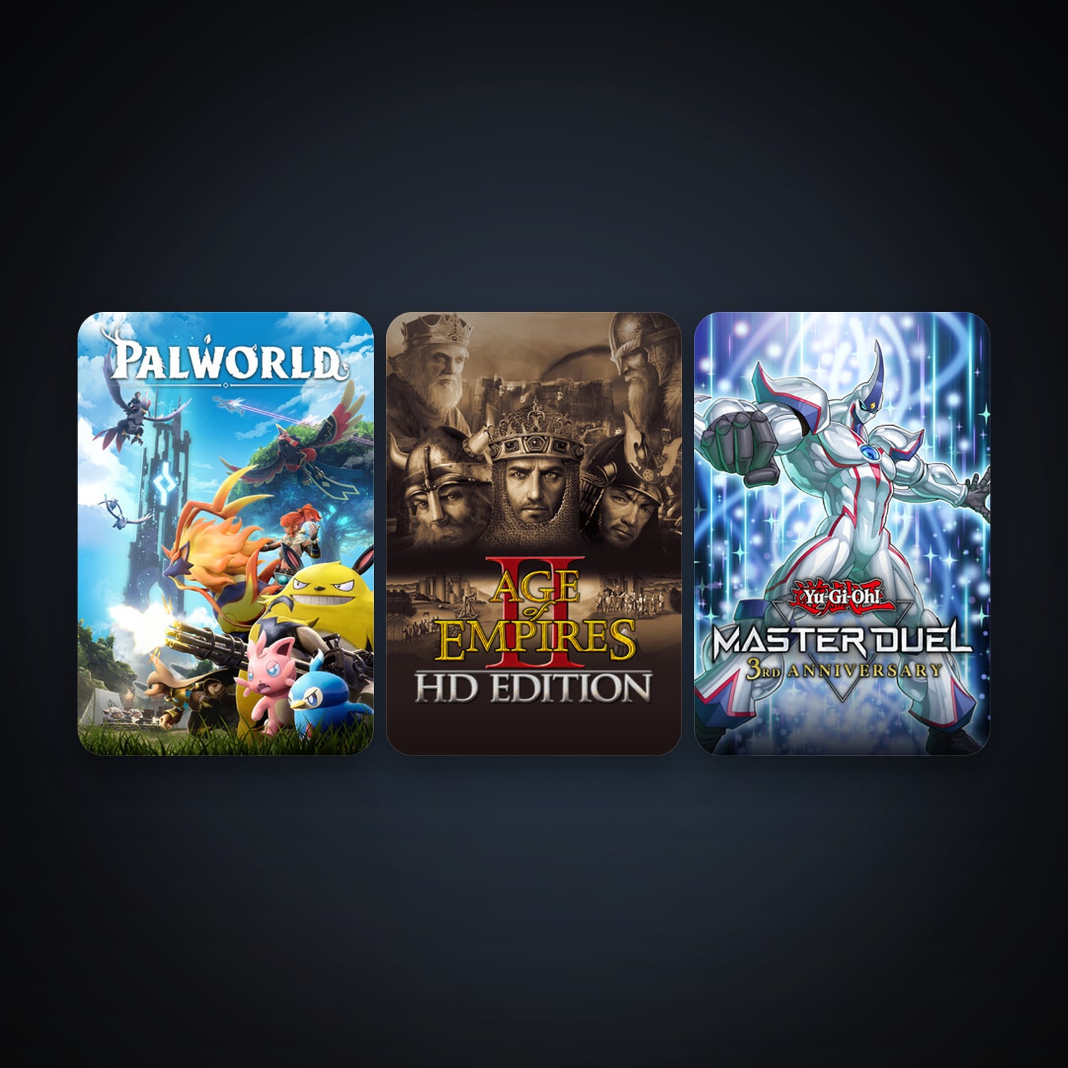 Age of Empires II + Yu-Gi-Oh! Master Duel, 3 games, clean — HabibiAccounts