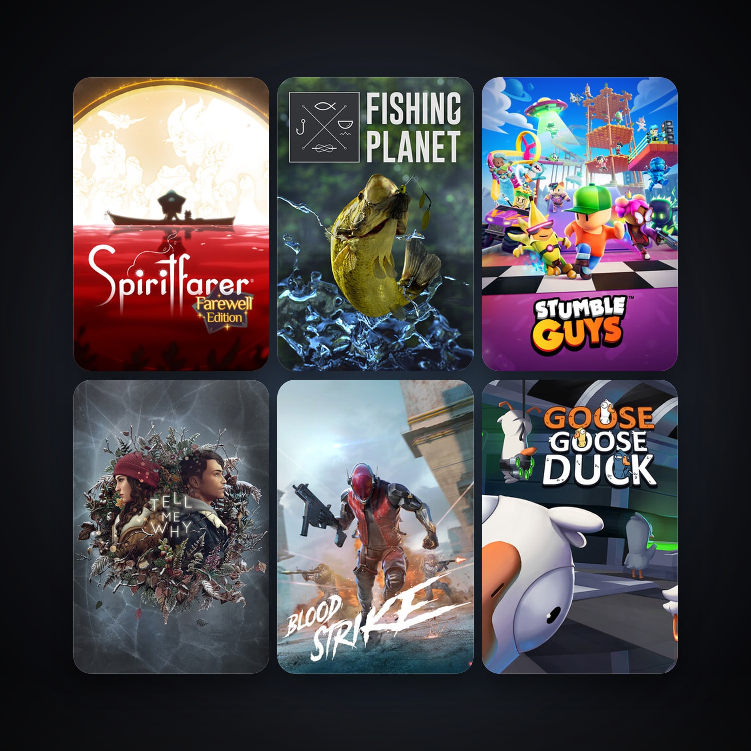Fishing Planet + Spiritfarer, 19 games, clean — HabibiAccounts