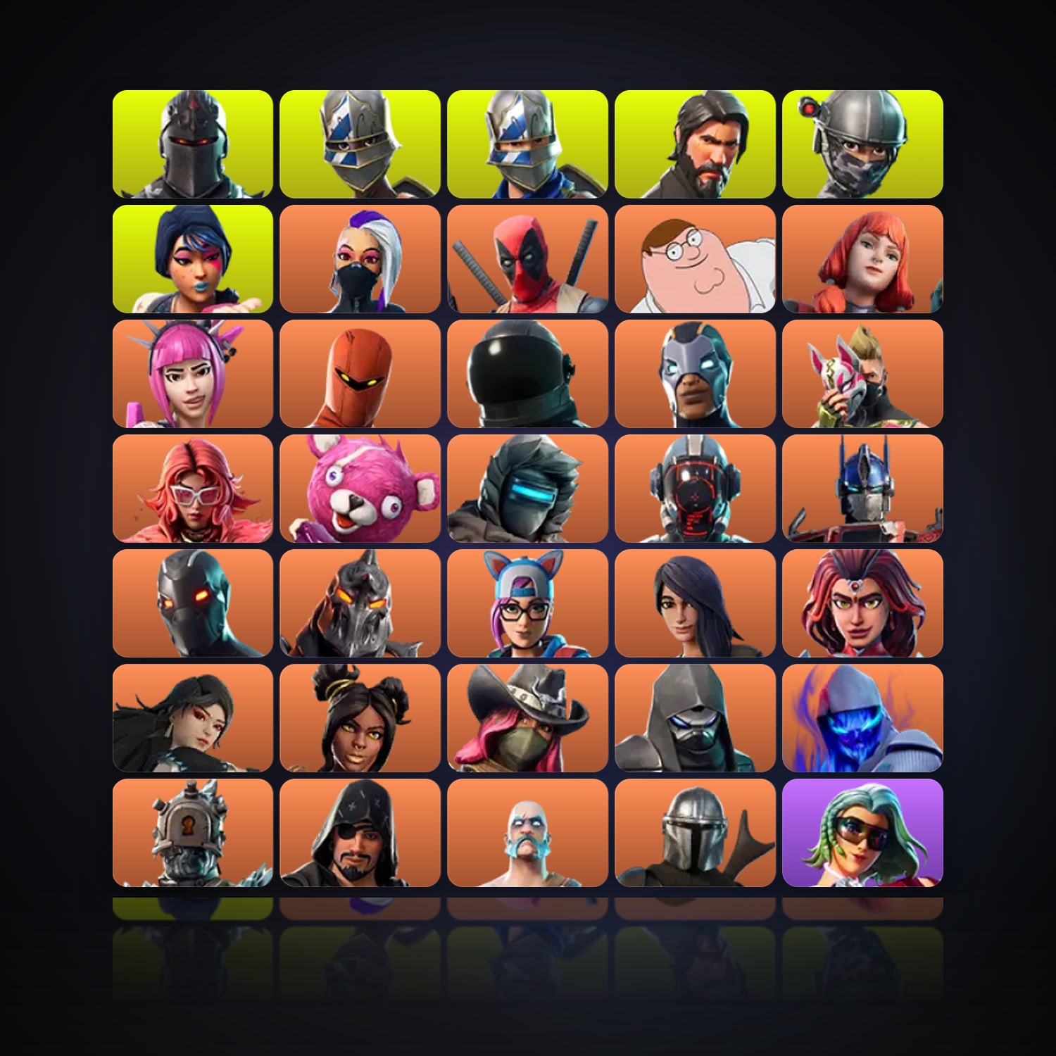 Fortnite | 168 Skins | 21.3K V-Bucks | Level 2035 | 523 Wins — HabibiAccounts