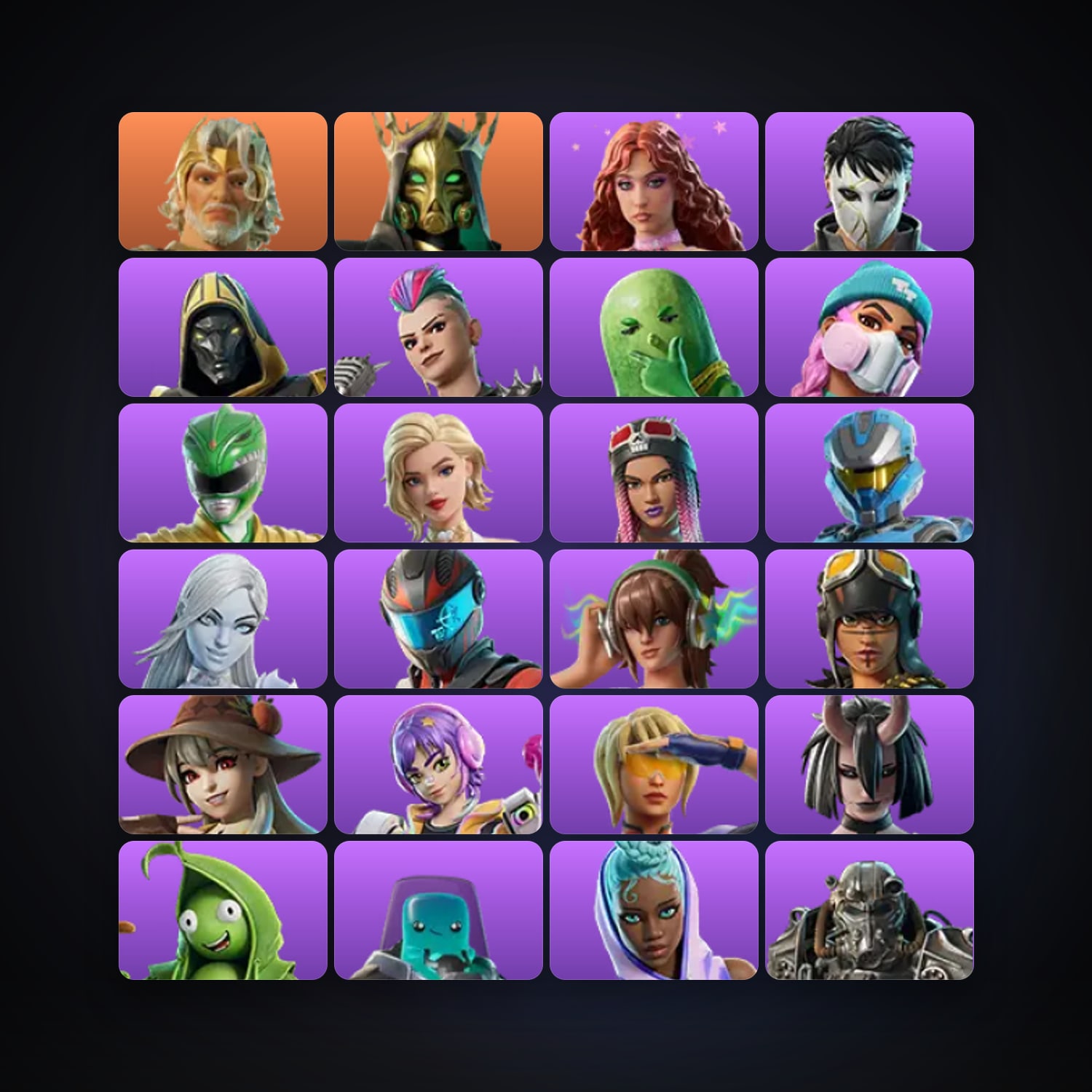 Fortnite locker — 197 skins — 600 V-Bucks — lvl 3281 — HabibiAccounts