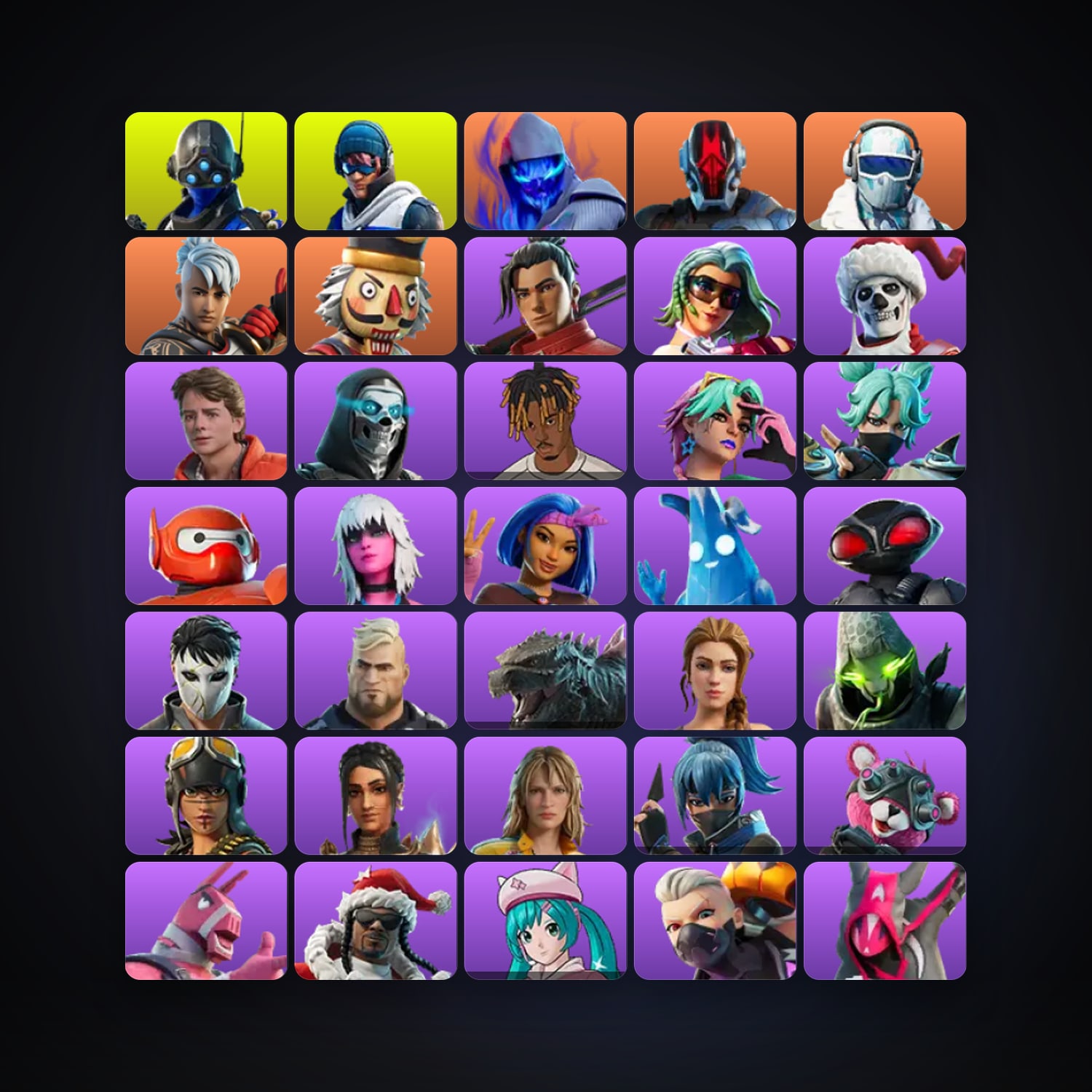 Fortnite locker — 68 skins — 650 V-Bucks — lvl 1278 — HabibiAccounts