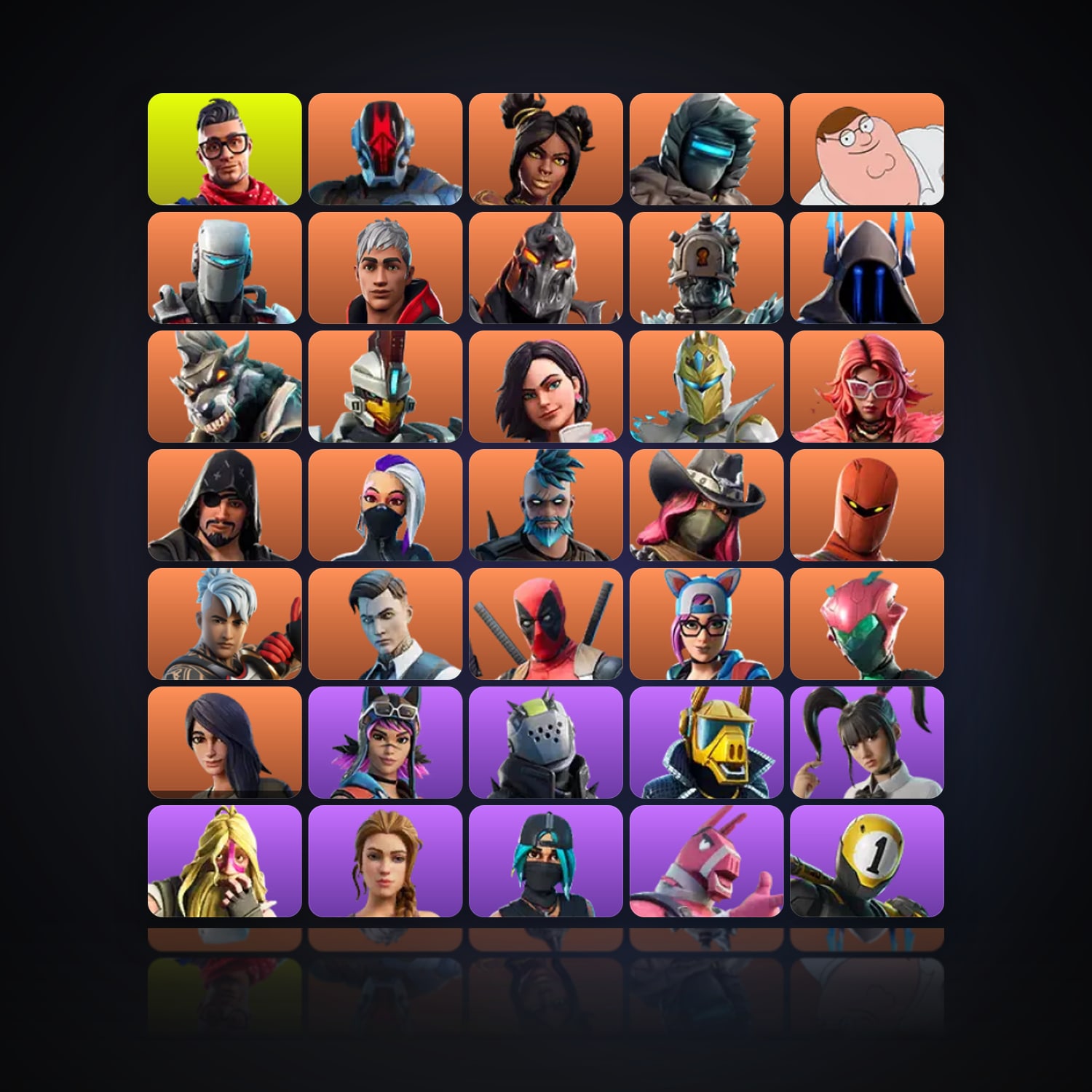 Fortnite | 95 Skins | 700 V-Bucks | Level 2087 | 170 Wins — HabibiAccounts