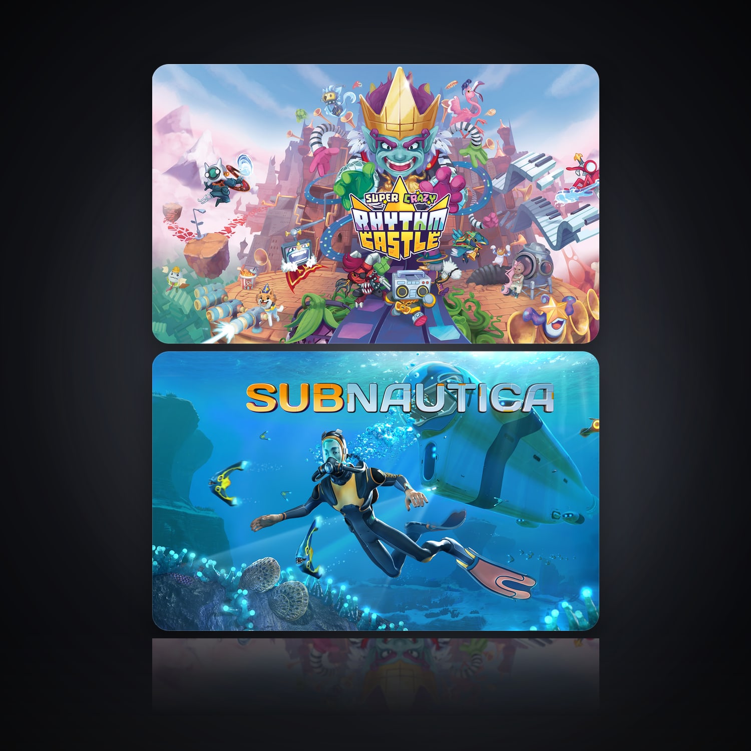 SUPER CRAZY RHYTHM CASTLE & Subnautica | 2 Games — HabibiAccounts