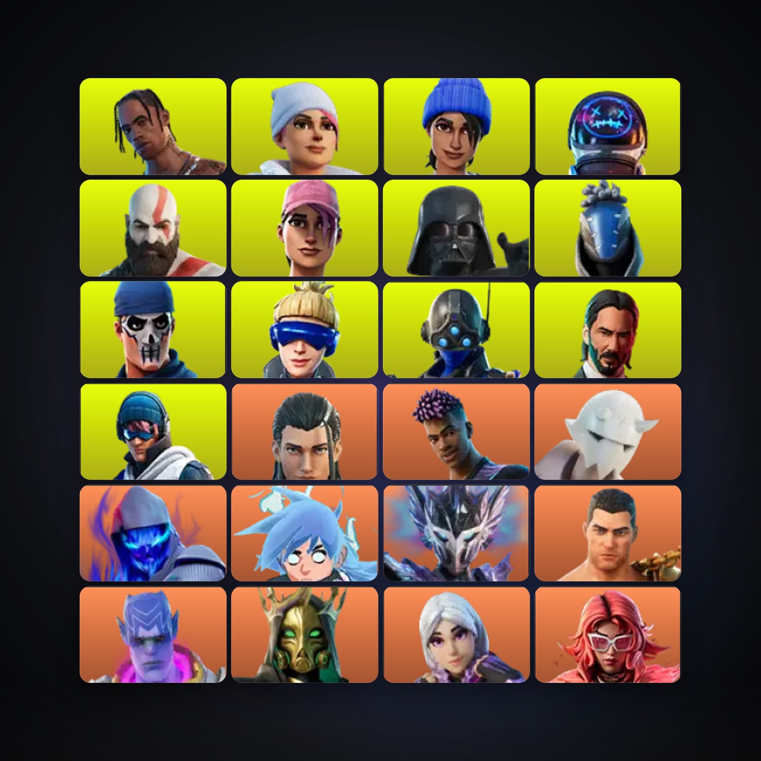 Fortnite locker — 465 skins — 1.1K V-Bucks — lvl 4793 — HabibiAccounts