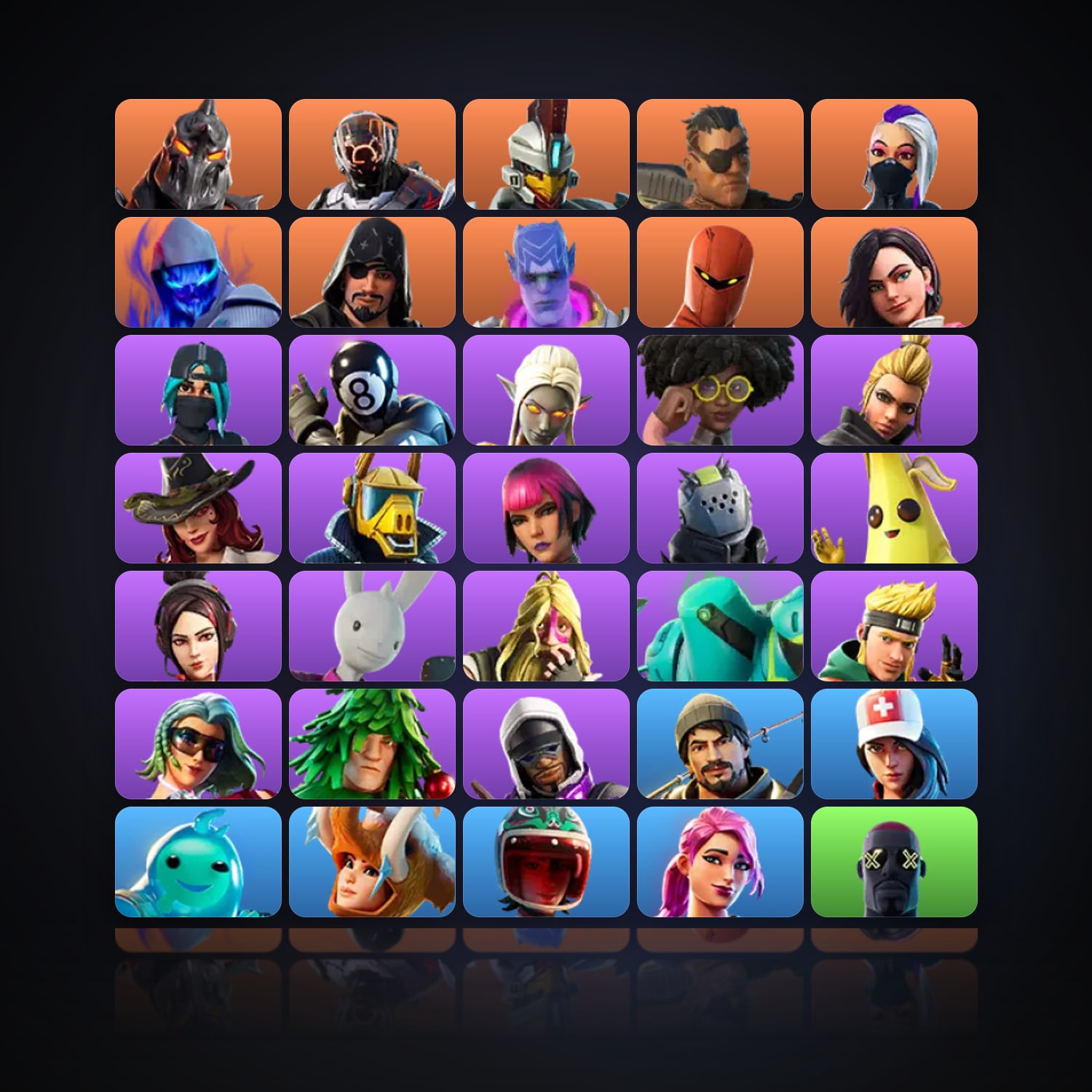 Fortnite | 35 Skins | 1.1K V-Bucks | Level 812 | 100 Wins — HabibiAccounts