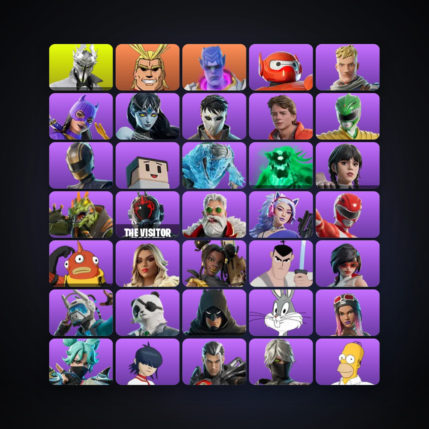 Fortnite locker — 207 skins — 450 V-Bucks — lvl 2987 — HabibiAccounts