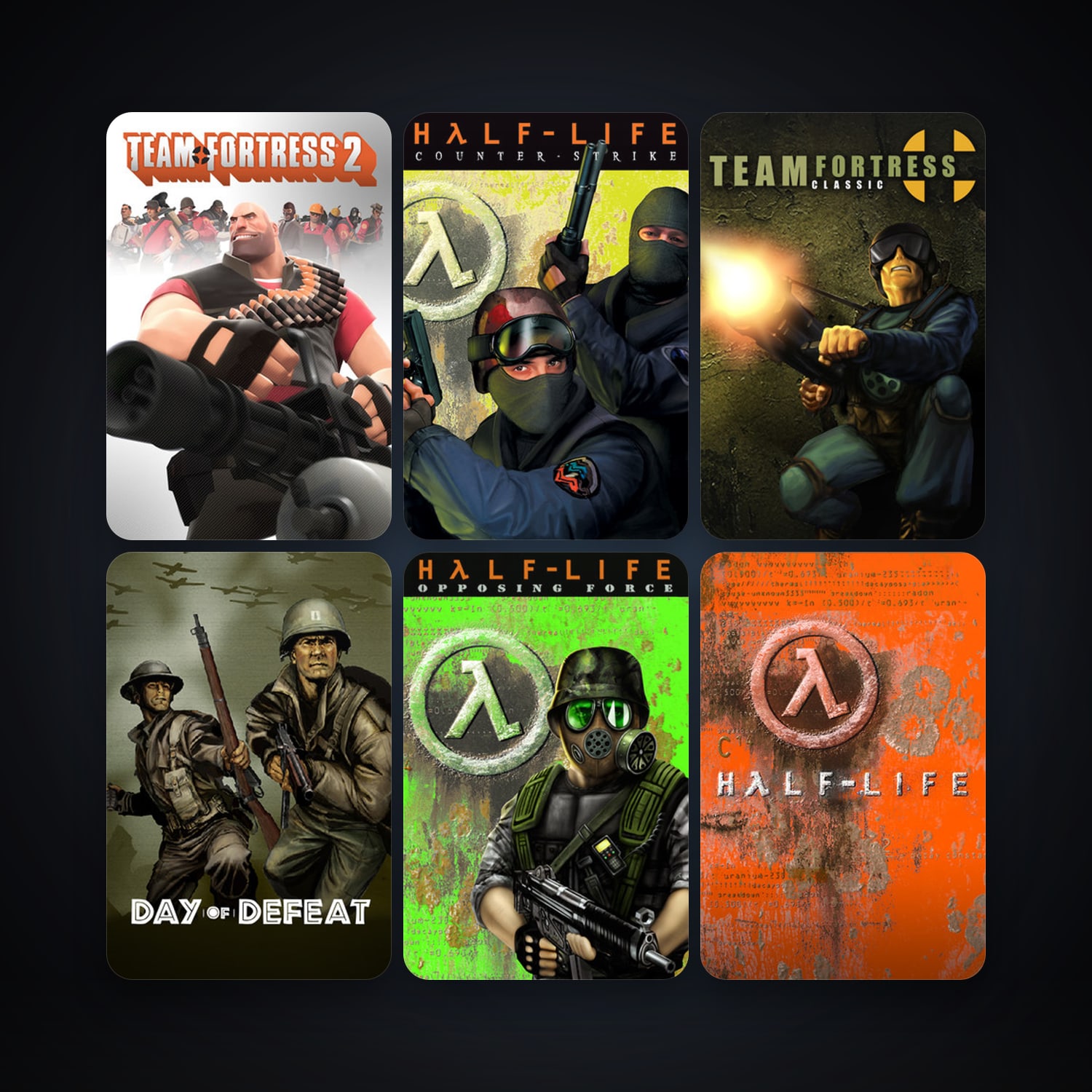 Counter-Strike + Team Fortress Classic, 14 games, Steam 11, clean — HabibiAccounts
