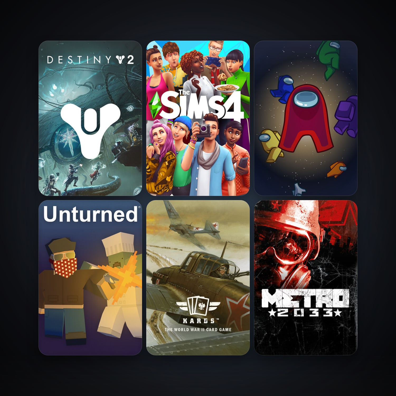 Metro 2033 + Unturned, 16 games, clean — HabibiAccounts