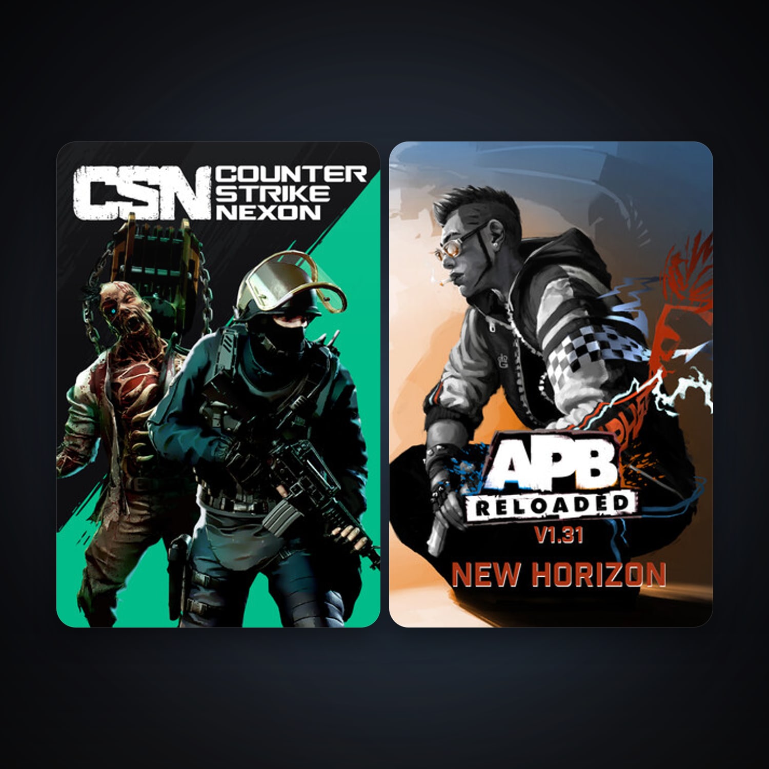 APB Reloaded + Counter-Strike Nexon: Studio, 2 games, clean — HabibiAccounts