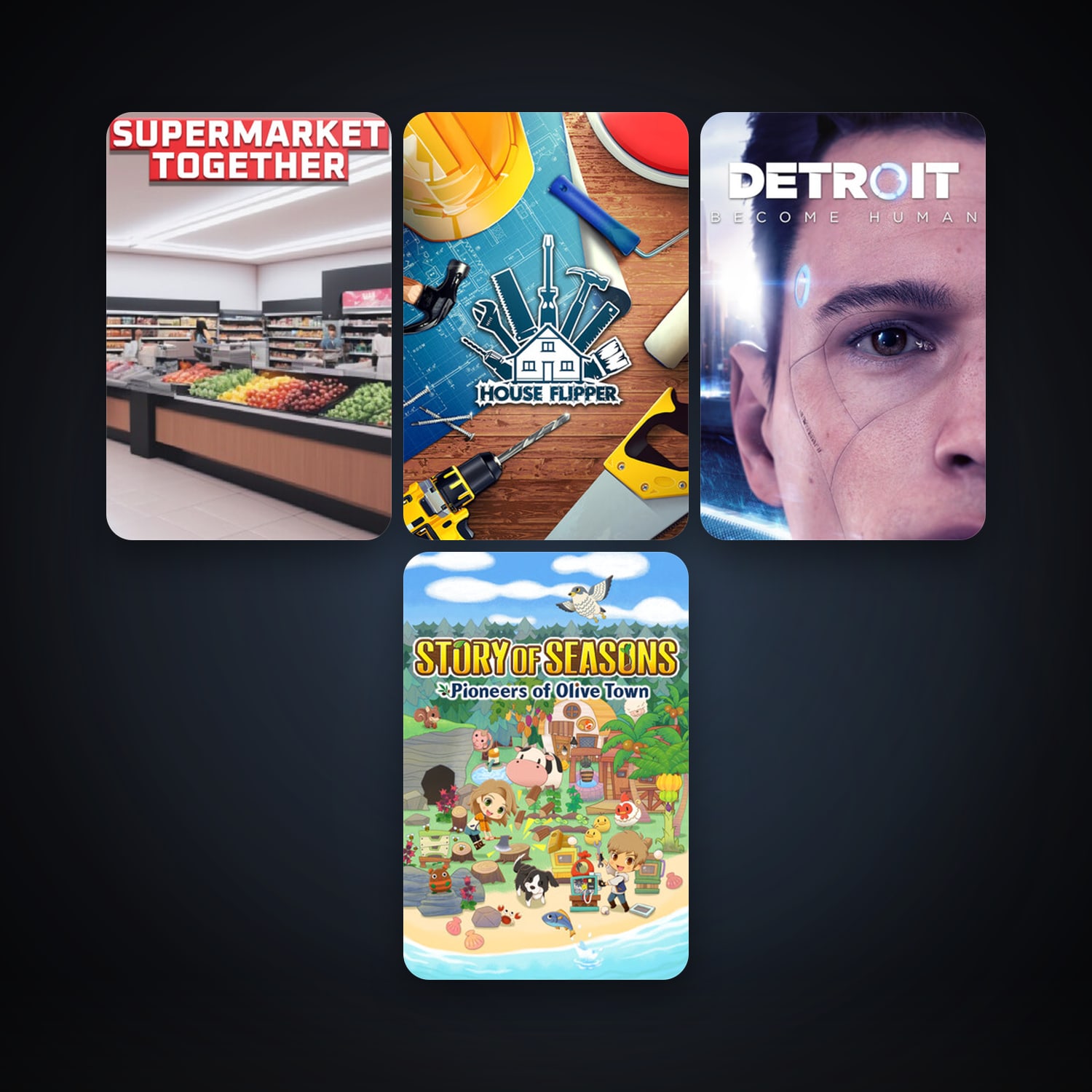 House Flipper + Car Mechanic Simulator 2018, 8 games, clean — HabibiAccounts