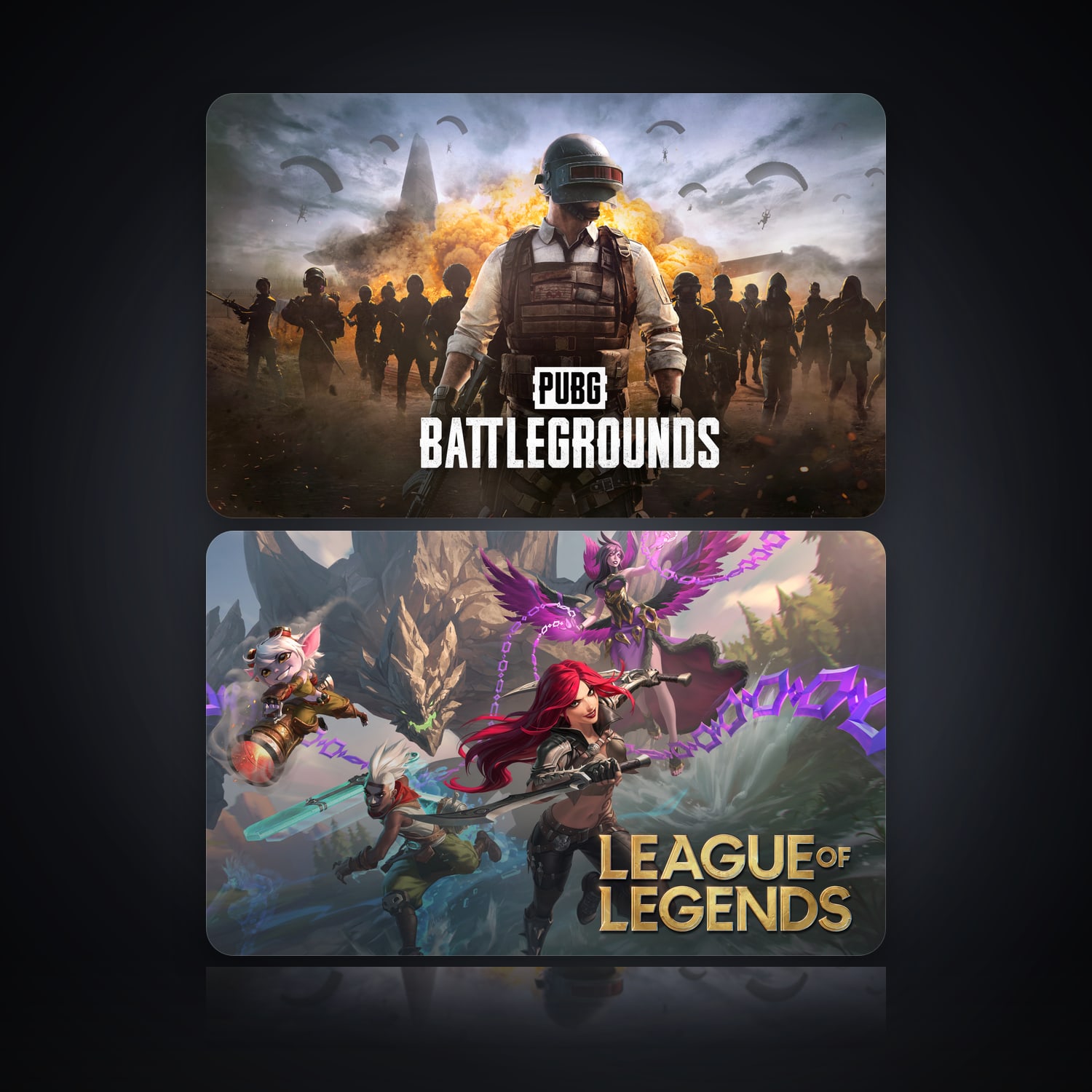 PUBG: BATTLEGROUNDS & League of Legends | 2 Games — HabibiAccounts
