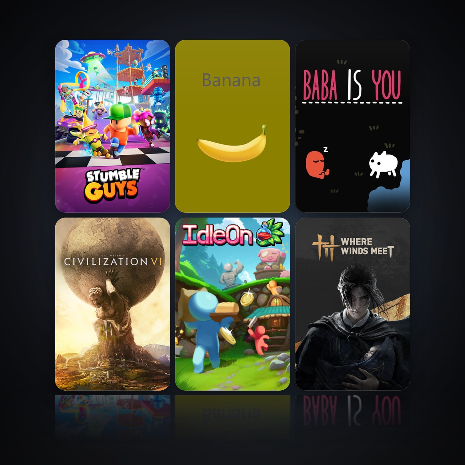 Stumble Guys & Banana | 12 Games | Clean — HabibiAccounts