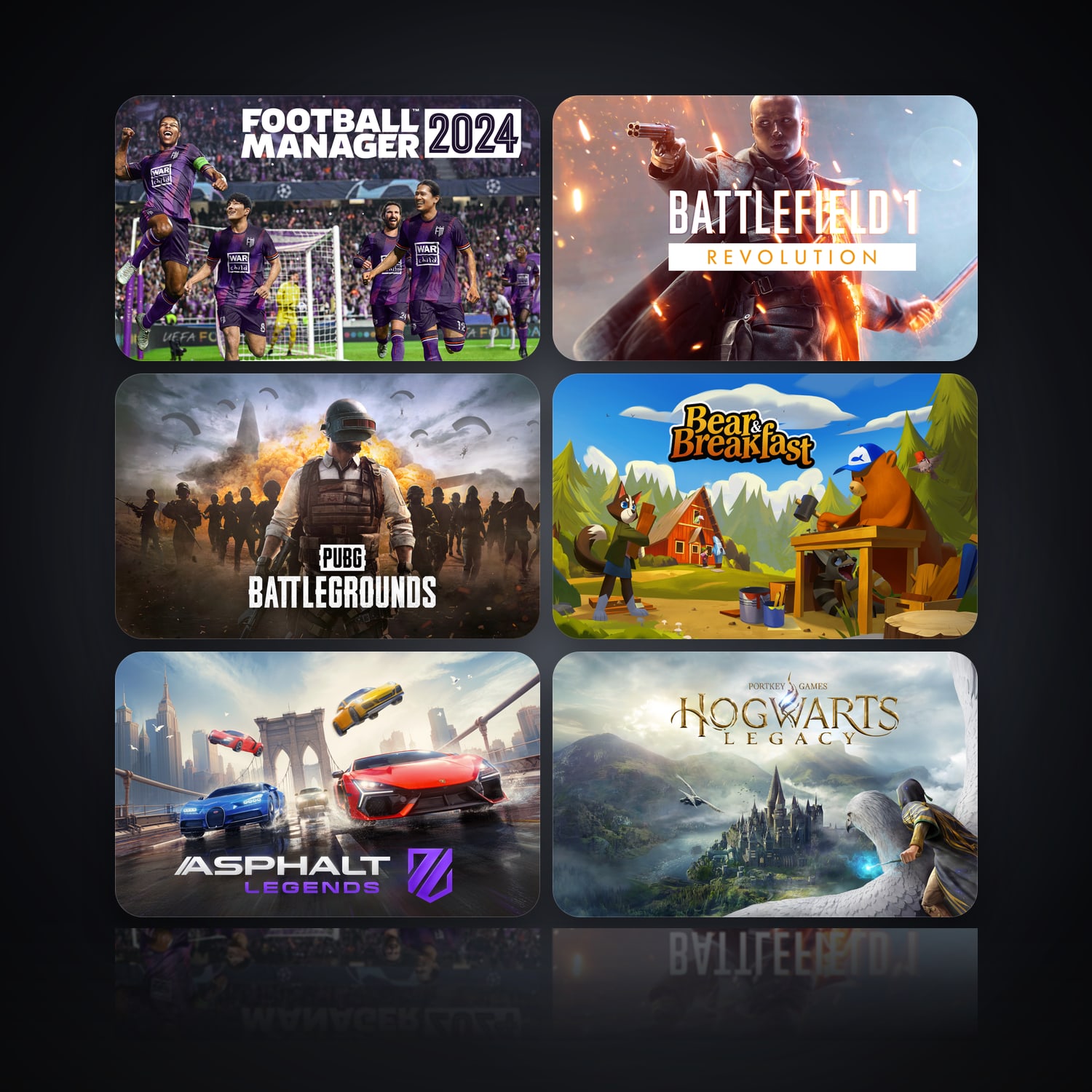 Football Manager 2024 & Battlefield 1 Revolution | 28 Games — HabibiAccounts
