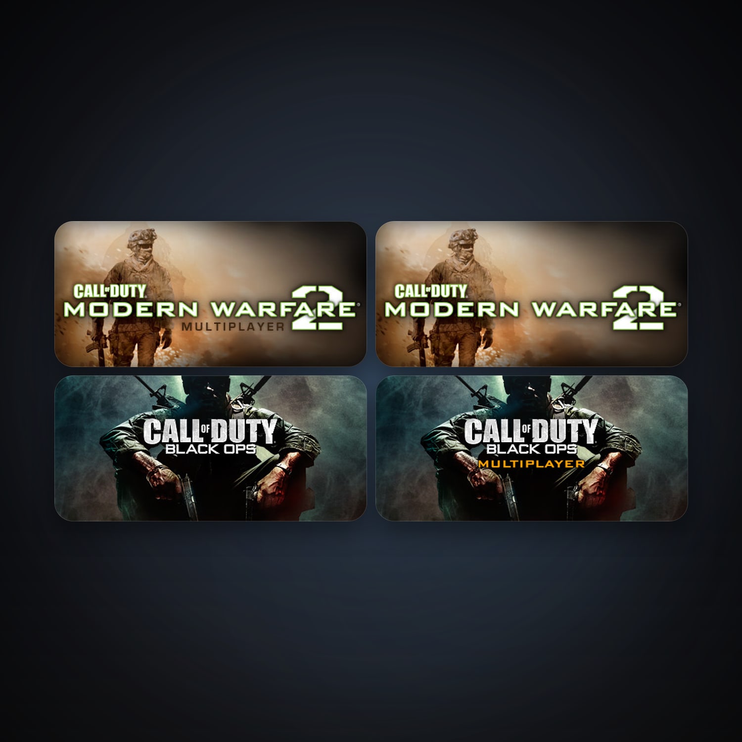 Call of Duty: Modern Warfare 2 (2009) + Call of Duty: Modern Warfare 2 - Multiplayer (2009), 4 games, clean — HabibiAccounts
