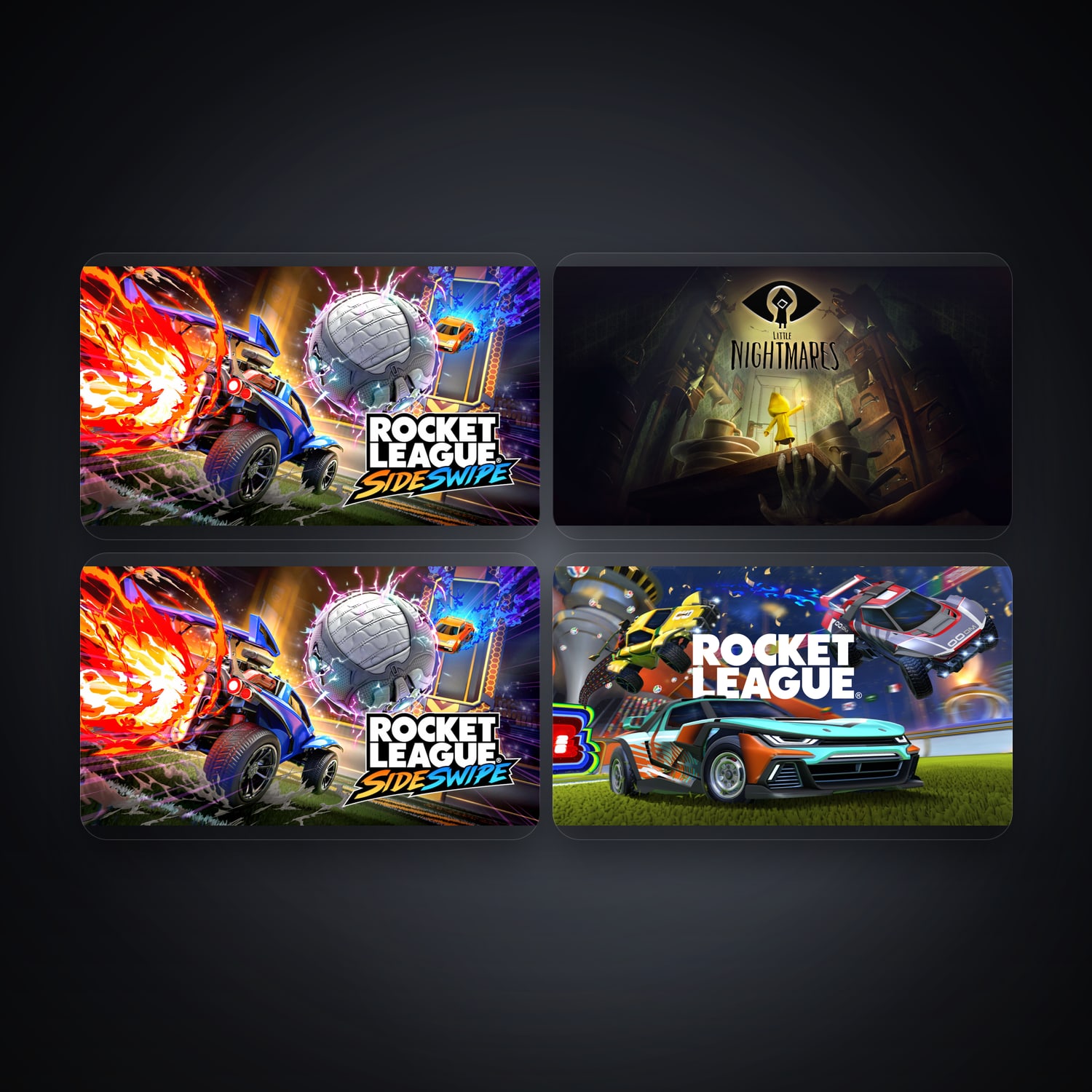 Epic Rocket League Sideswipe + Little Nightmares — JO — 4 games — HabibiAccounts