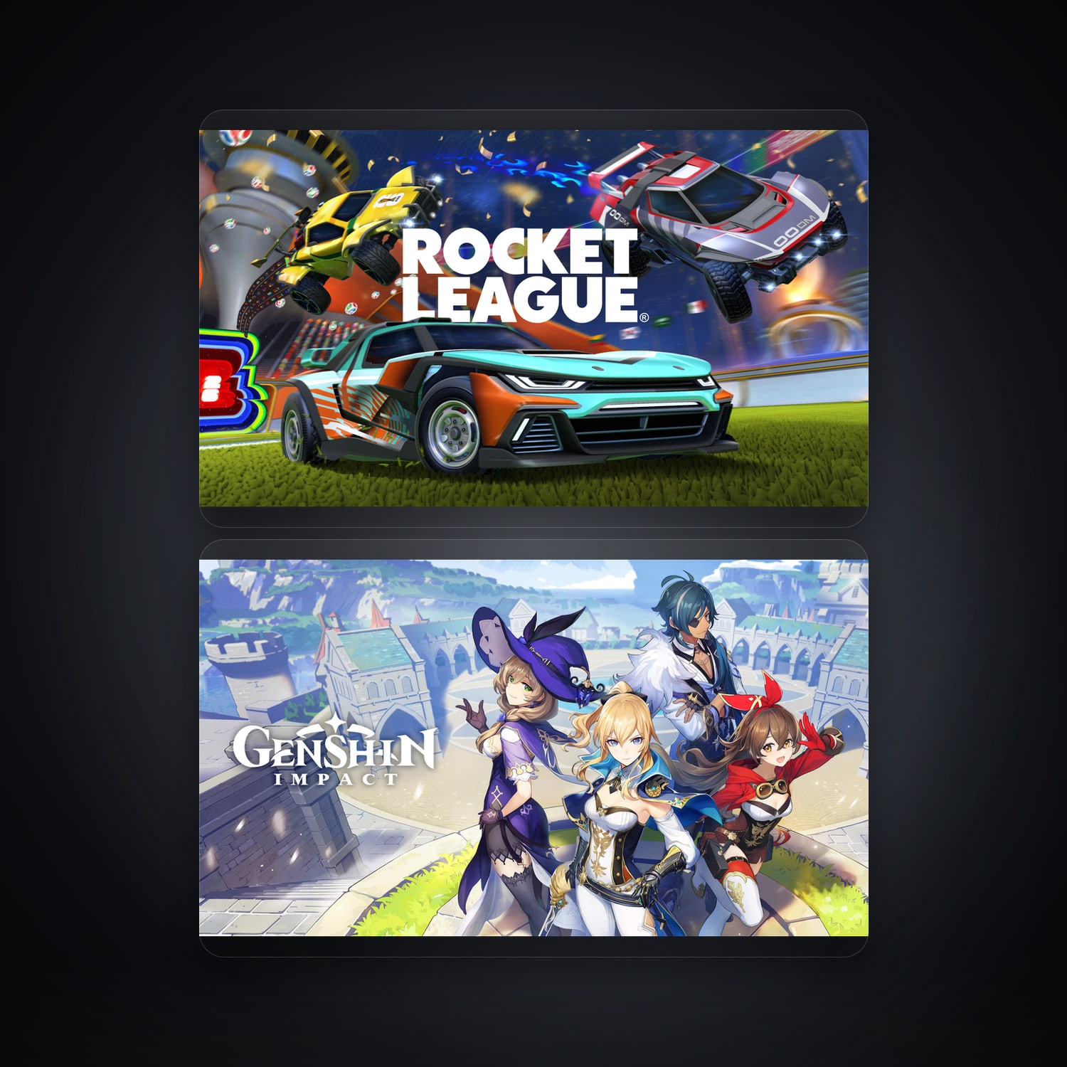 هالحساب إبك فيه Rocket League وGenshin Impact، AL — HabibiAccounts