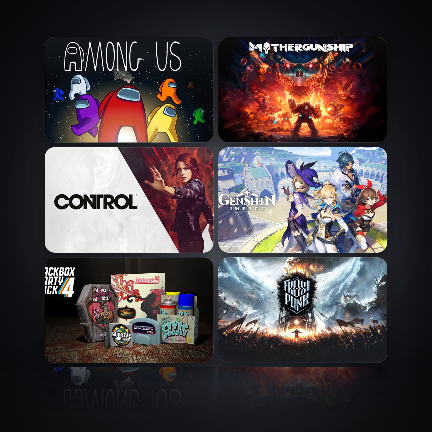 Among Us & Mothergunship | 9 Games — HabibiAccounts