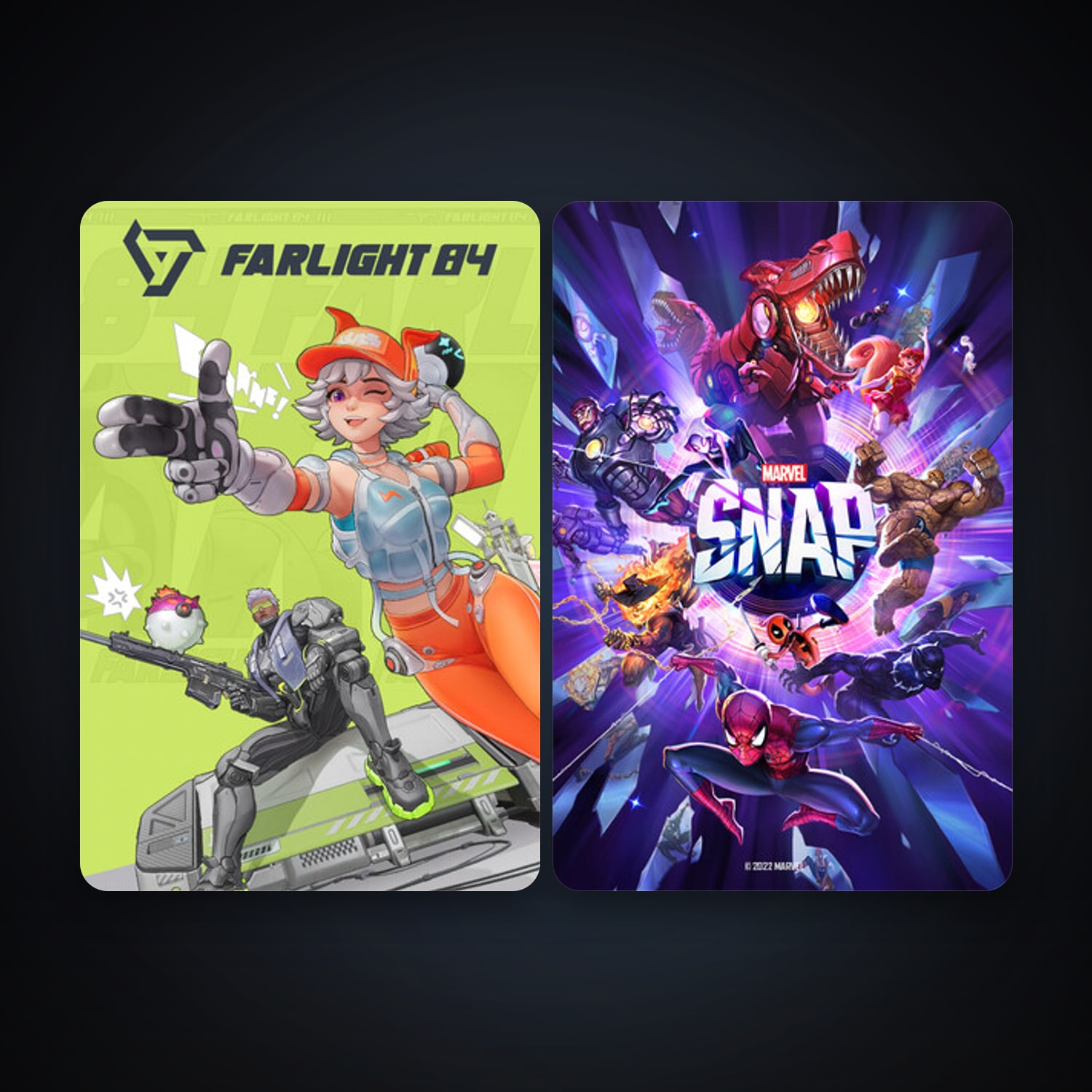Farlight 84 + MARVEL SNAP, 2 games, clean — HabibiAccounts