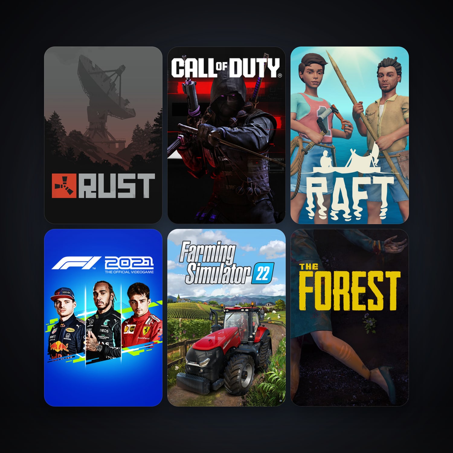 The Forest + Rust, 52 games, Steam 18, clean — HabibiAccounts