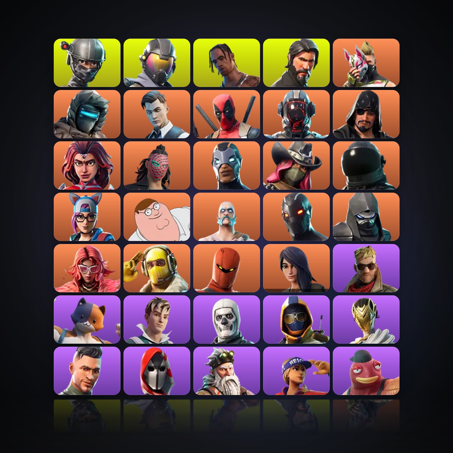 Fortnite | 74 Skins | 750 V-Bucks | Level 1562 | 263 Wins — HabibiAccounts