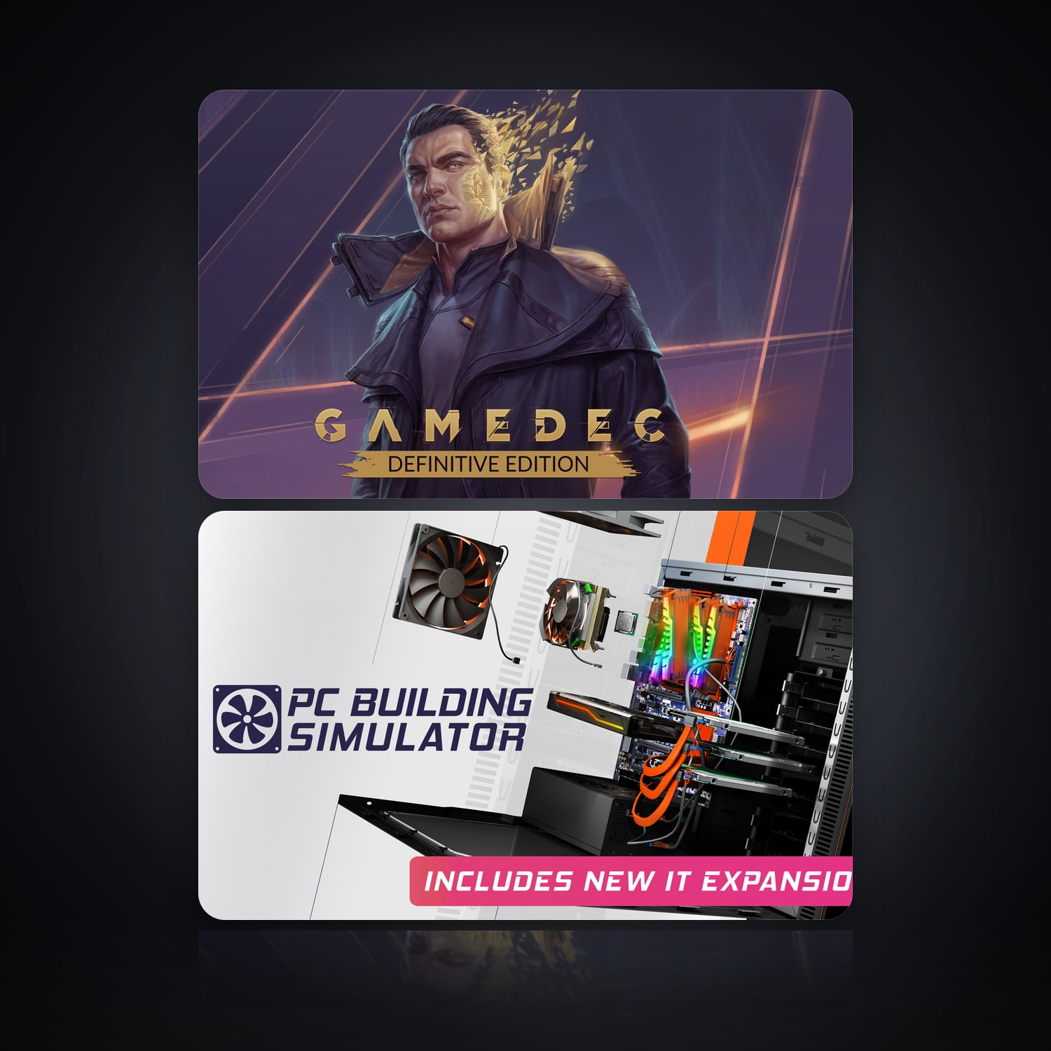 Gamedec - Definitive Edition & PC Building Simulator | 2 Games — HabibiAccounts