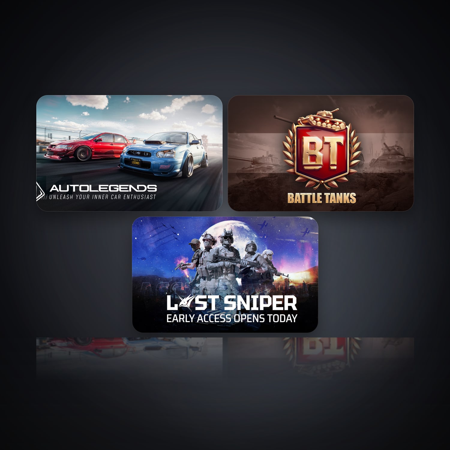 Auto Legends & Battle Tanks | 3 Games — HabibiAccounts
