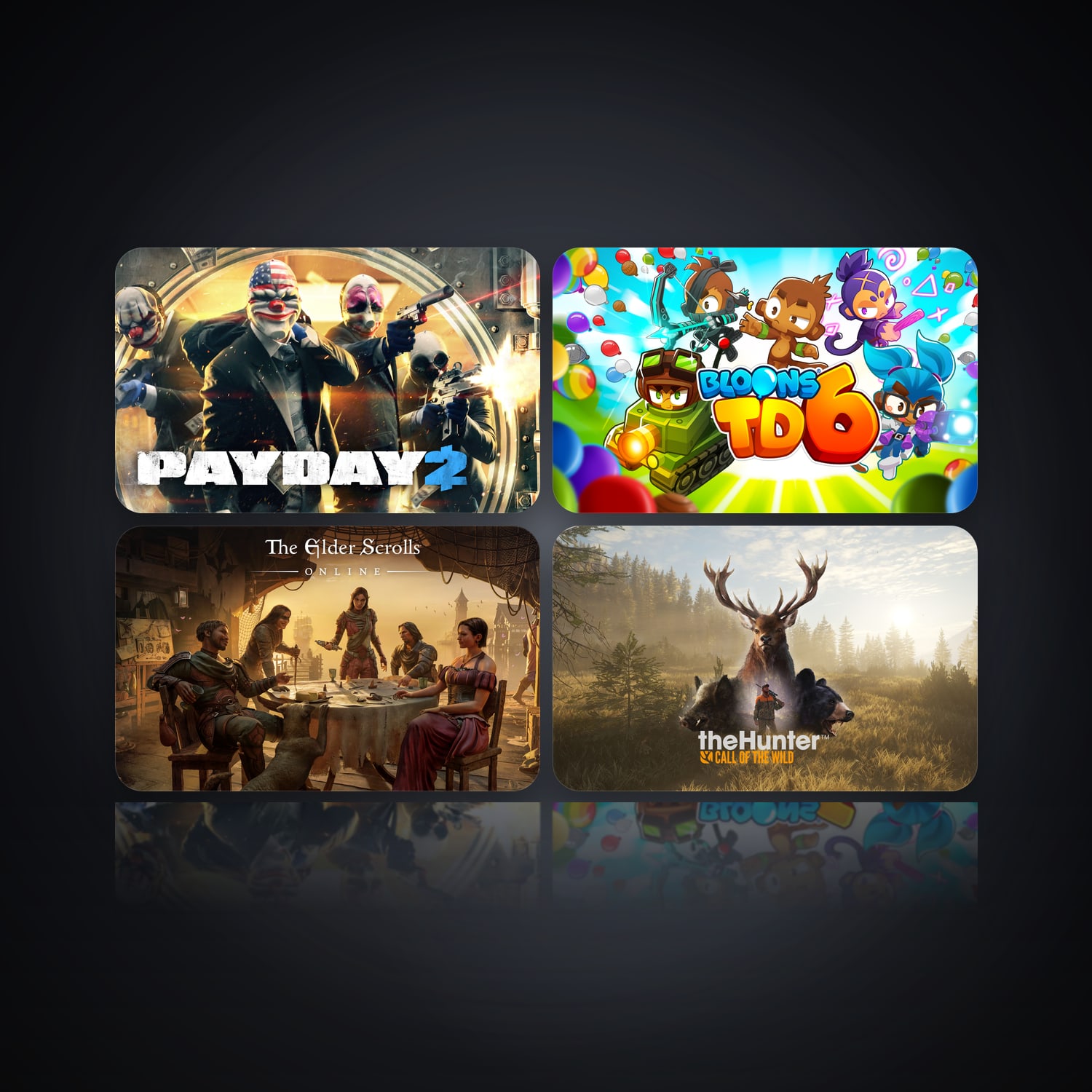 PAYDAY 2 & Bloons TD 6 | 4 Games — HabibiAccounts