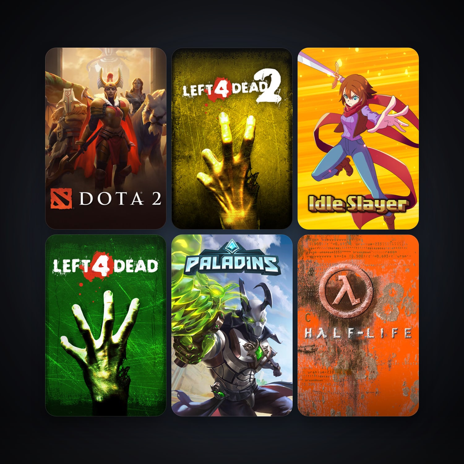 Half-Life + Left 4 Dead, 17 games, clean — HabibiAccounts
