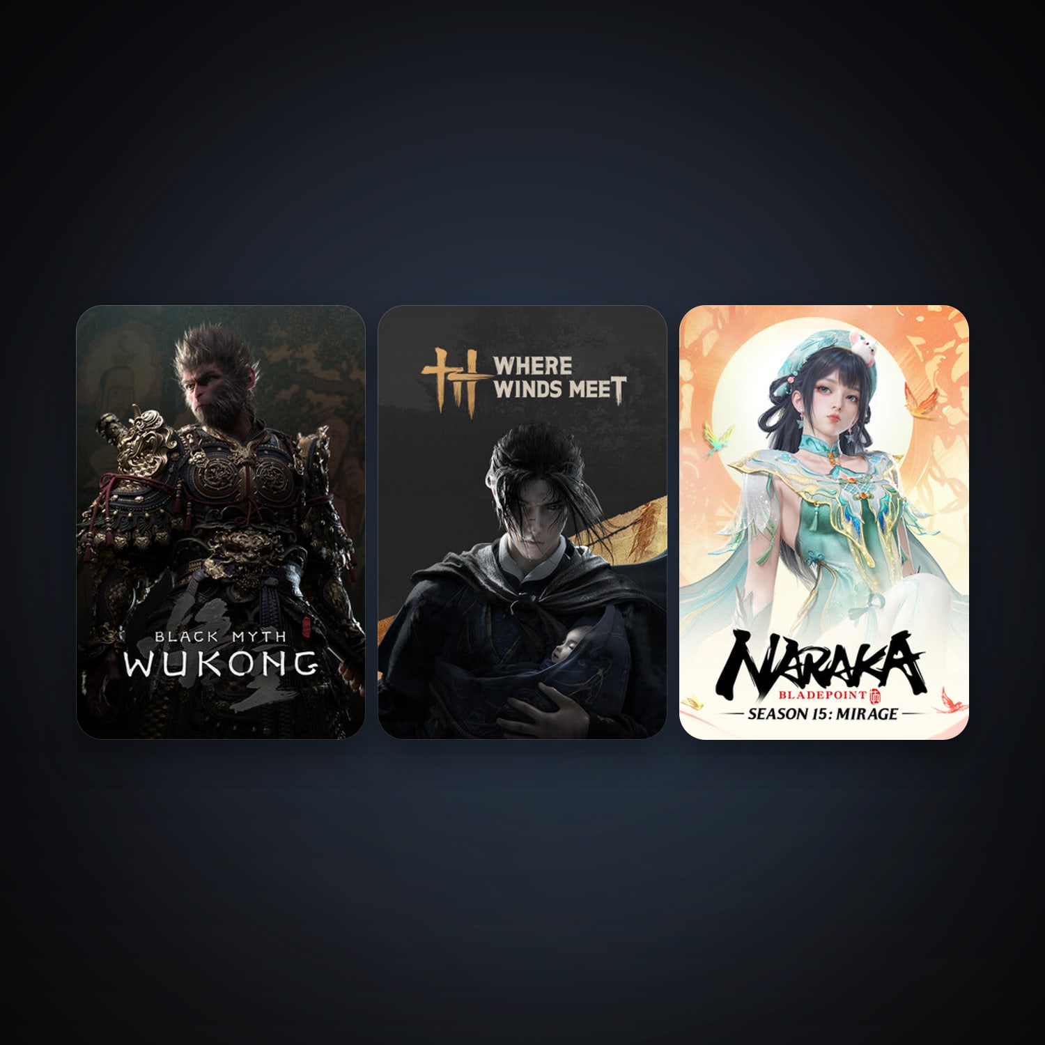 NARAKA: BLADEPOINT + Black Myth: Wukong, 3 games, clean — HabibiAccounts