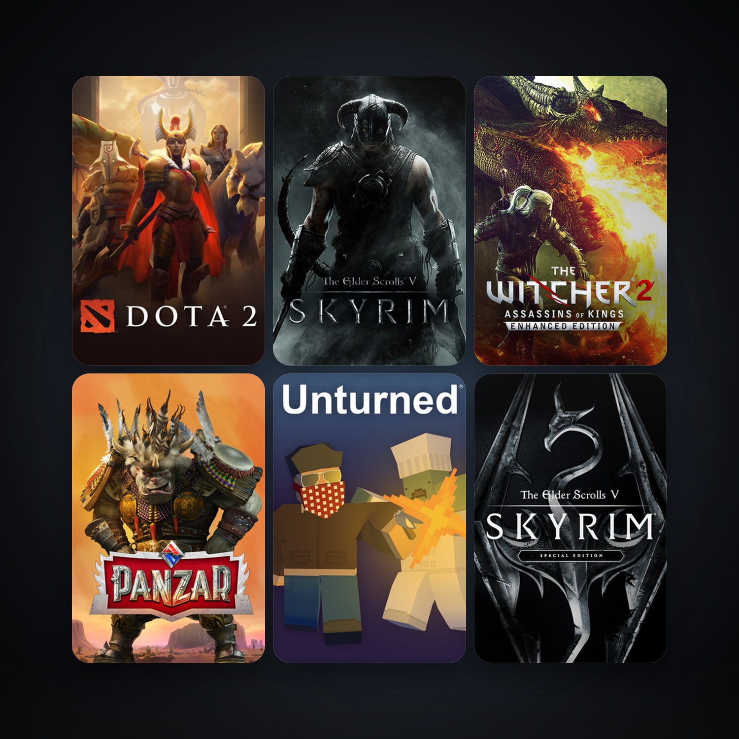 Dota 2 + The Witcher 2: Assassins of Kings Enhanced Edition, 8 games, clean — HabibiAccounts