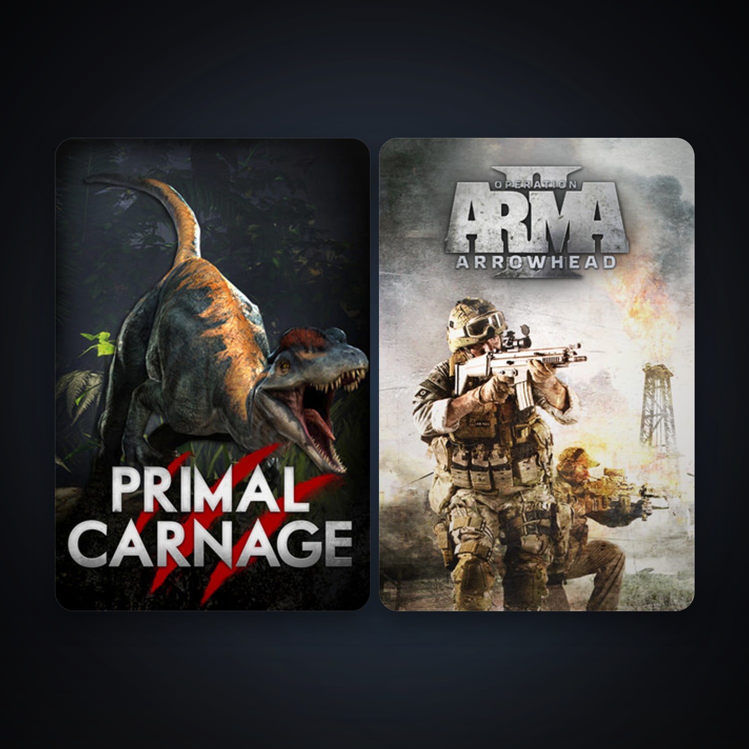 Arma 2: Operation Arrowhead + Primal Carnage, 4 games, clean — HabibiAccounts