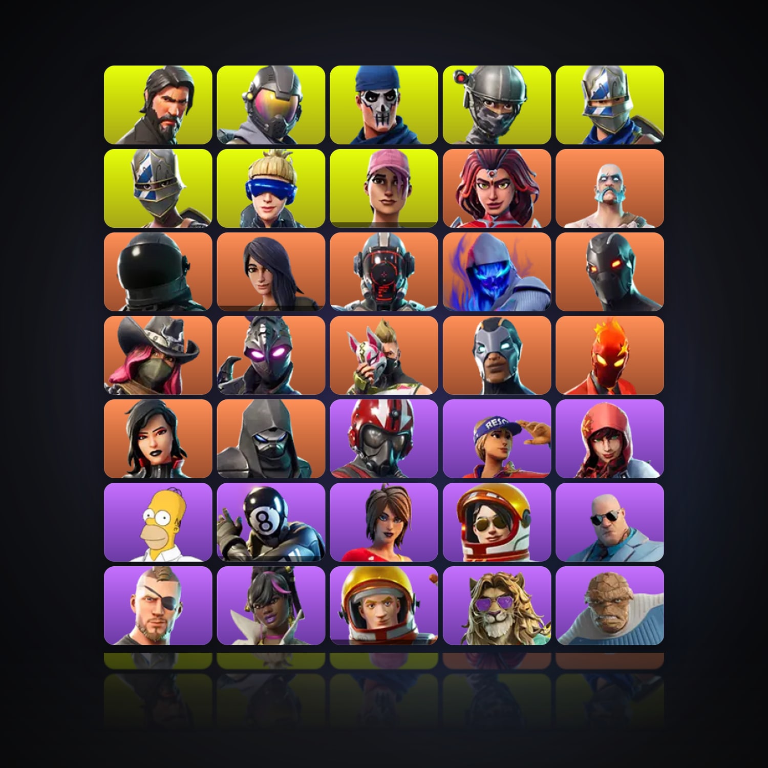 Fortnite | 87 Skins | 350 V-Bucks | Level 1055 | 218 Wins — HabibiAccounts