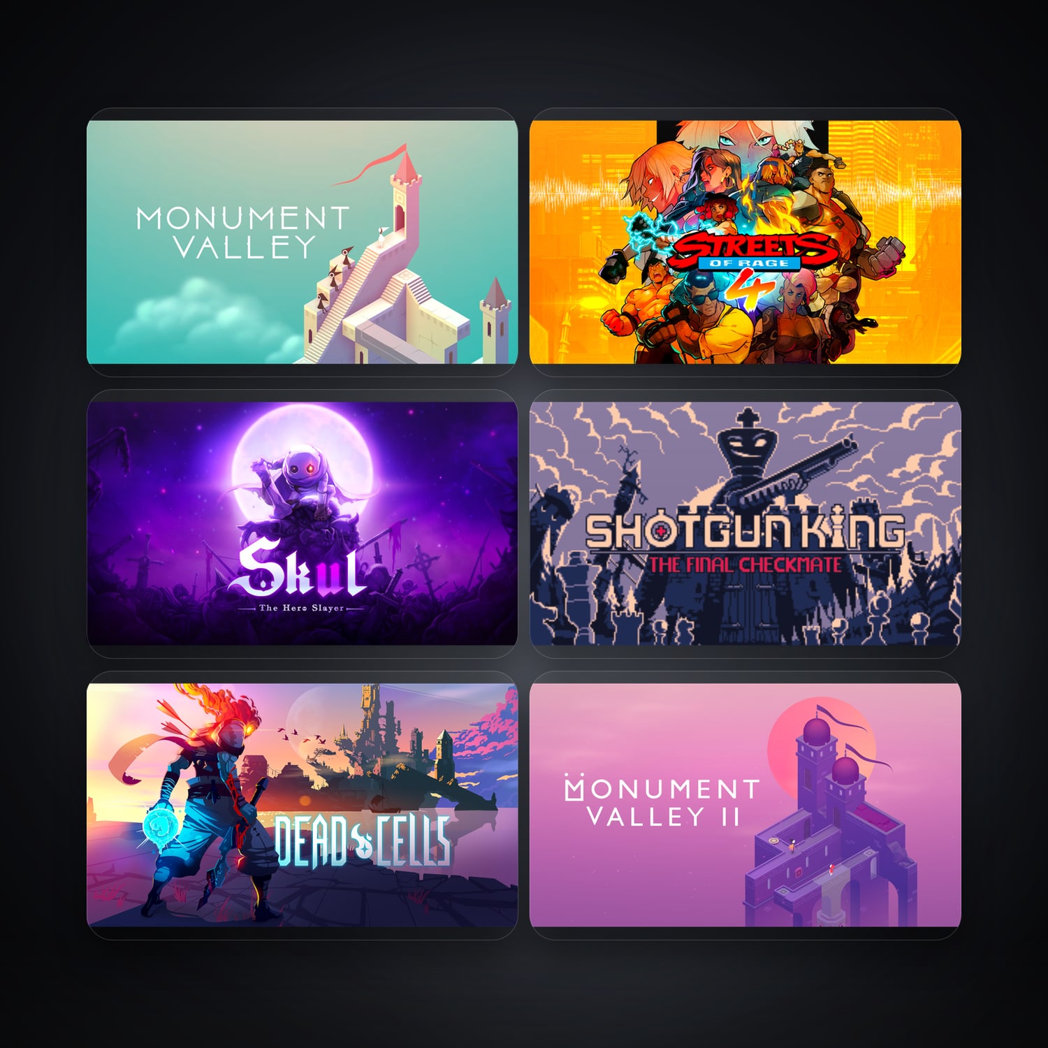 هالحساب إبك فيه Monument Valley وStreets of Rage 4، PK، 7 ألعاب — HabibiAccounts