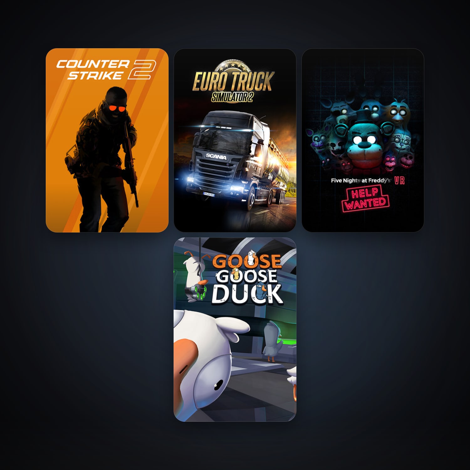 CS2 Prime + Euro Truck Simulator 2, 5 games, clean — HabibiAccounts