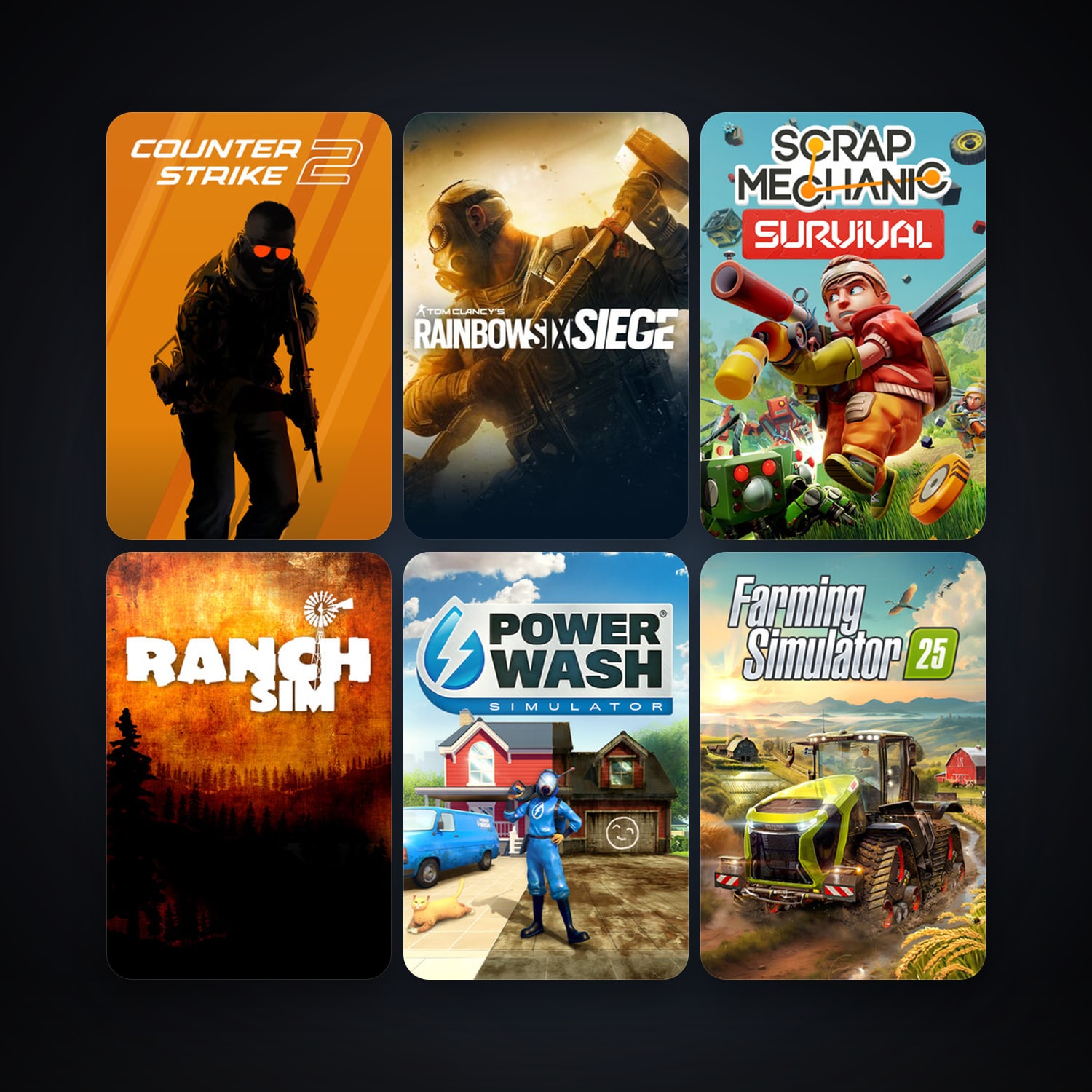 CS2 Prime + Tom Clancy's Rainbow Six Siege, 13 games, clean — HabibiAccounts