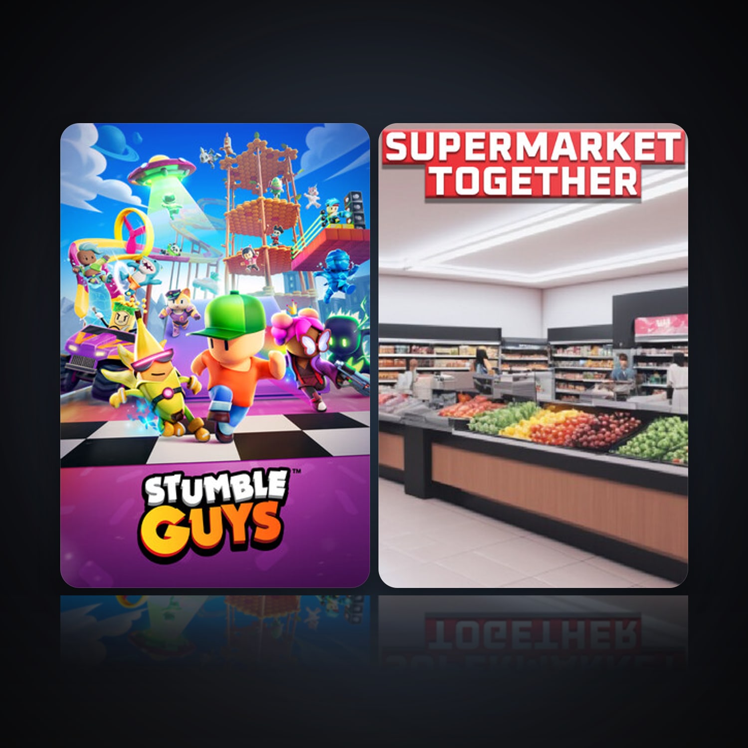 Stumble Guys & Supermarket Together | 16 Games | Clean — HabibiAccounts