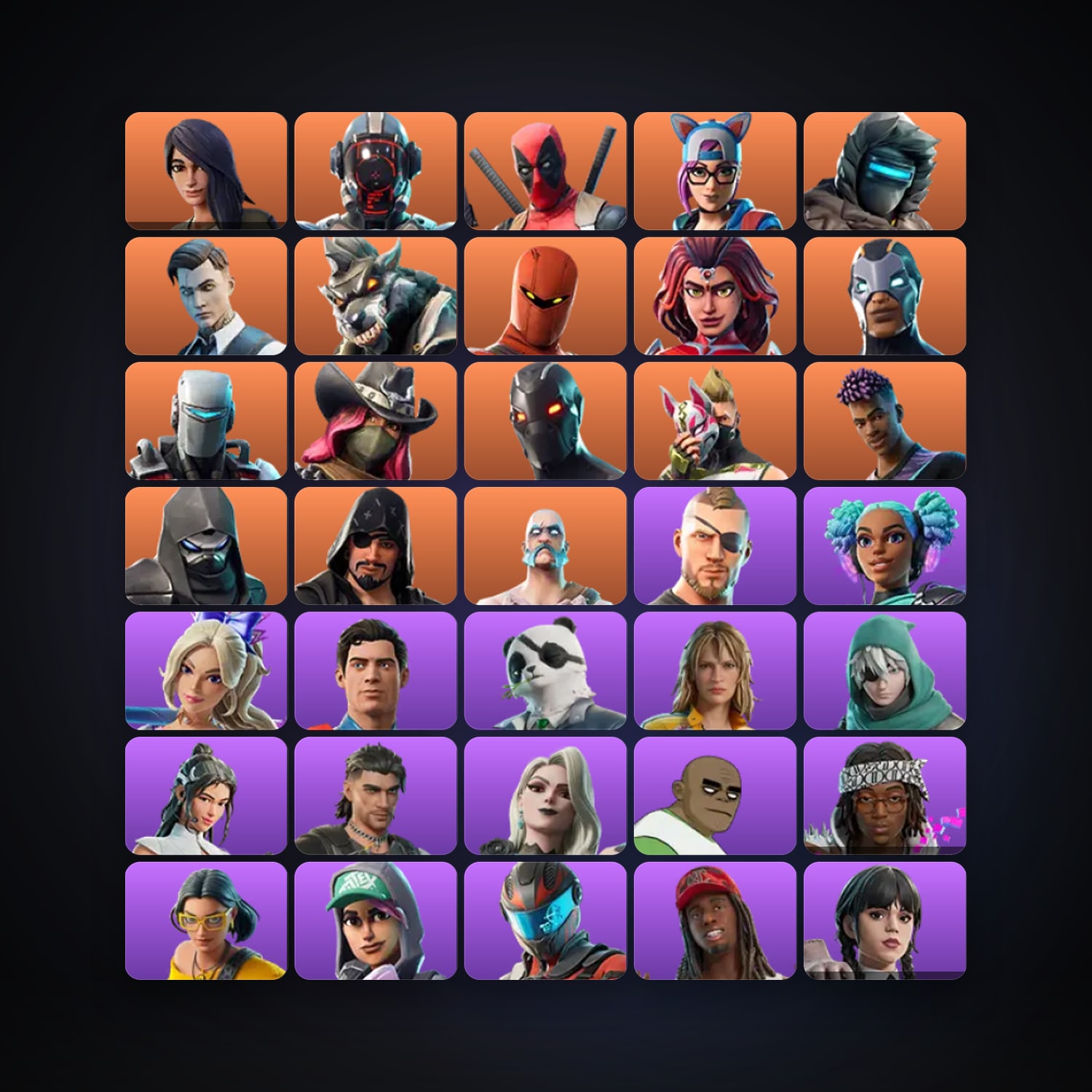Fortnite locker — 122 skins — 800 V-Bucks — lvl 1824 — HabibiAccounts