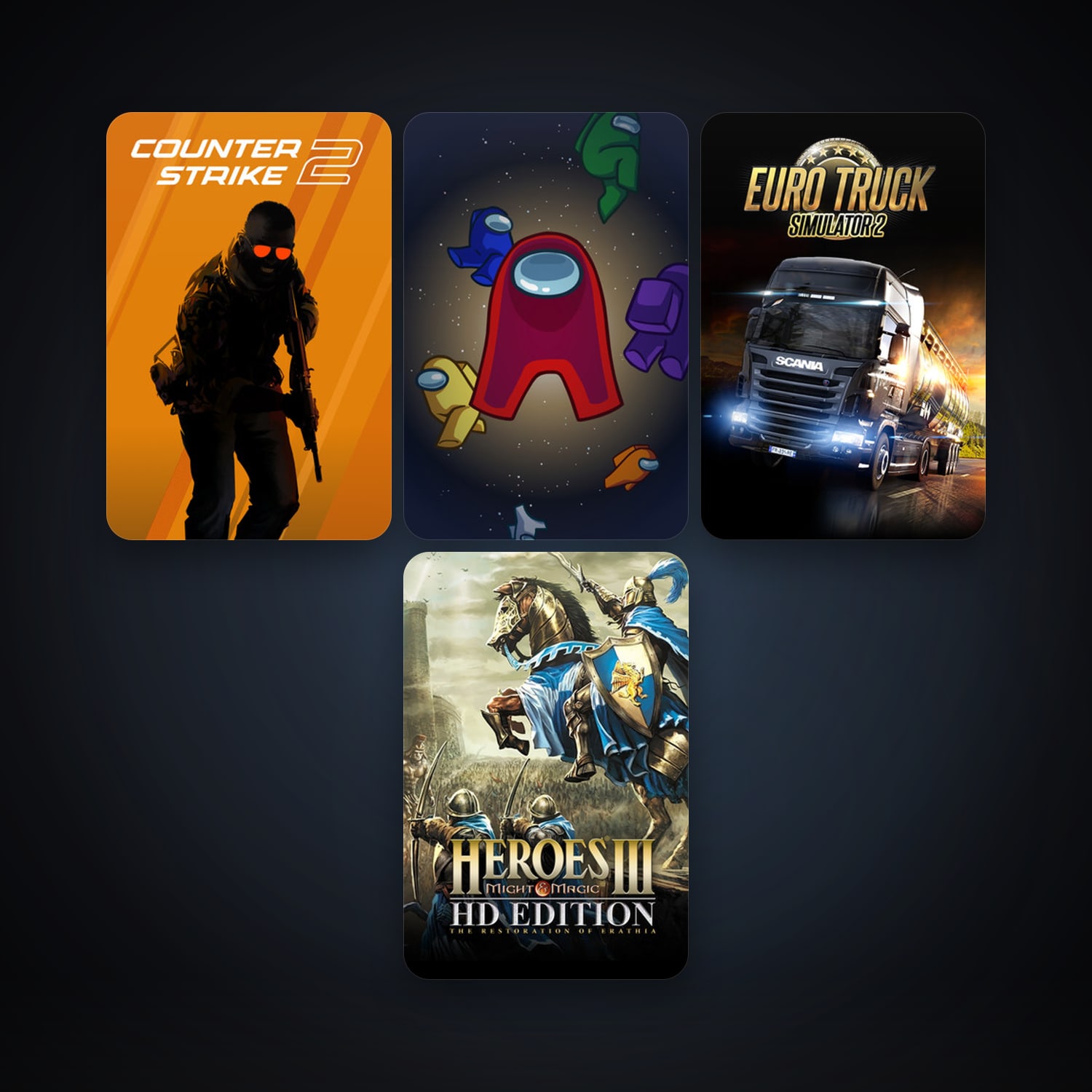 CS2 Prime + Euro Truck Simulator 2, 5 games, clean — HabibiAccounts