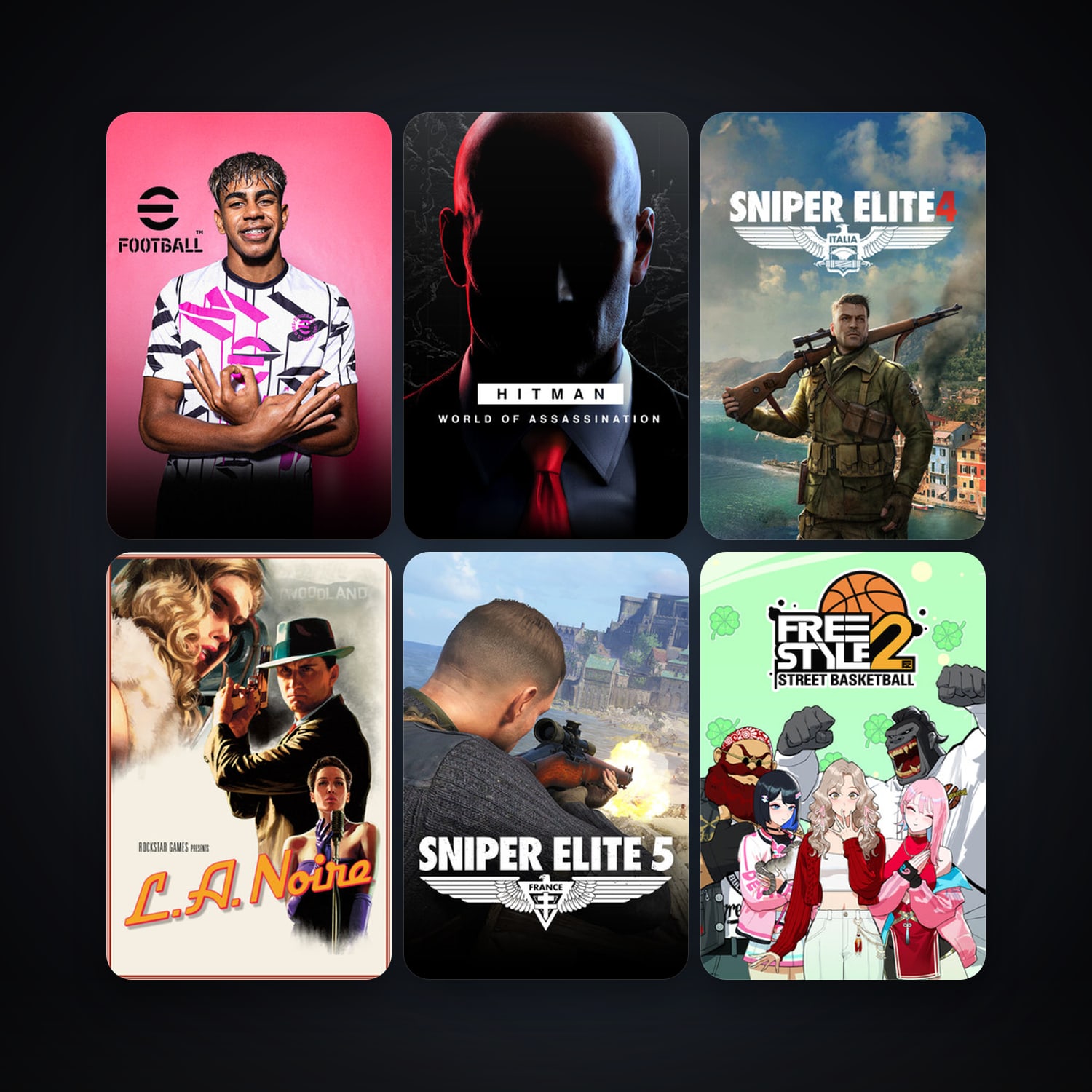 eFootball 2024 & HITMAN World of Assassination | 15 Games | Clean — HabibiAccounts