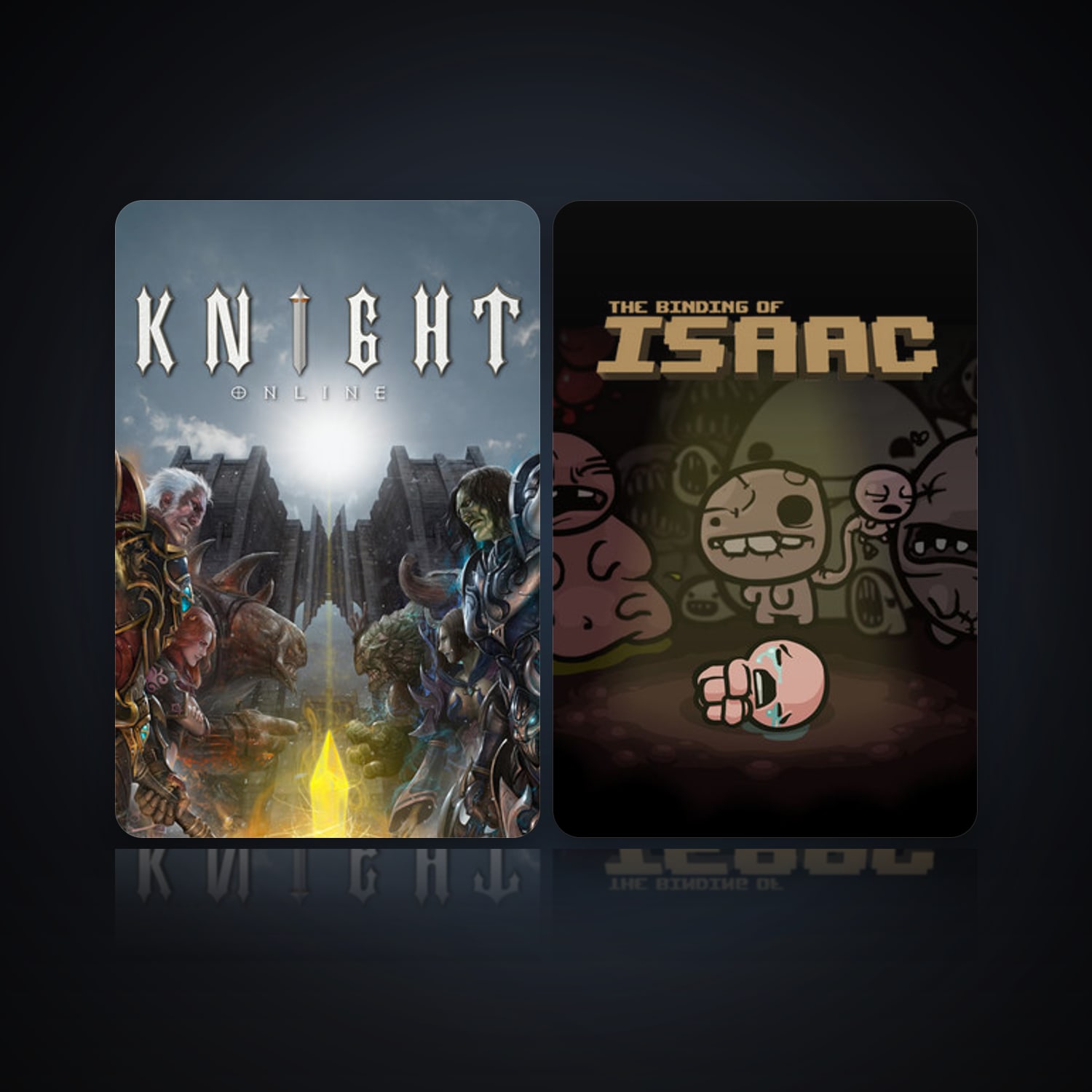هالحساب ستيم فلين، The Binding of Isaac وKnight Online، 2 لعبة، صامد واضح — HabibiAccounts
