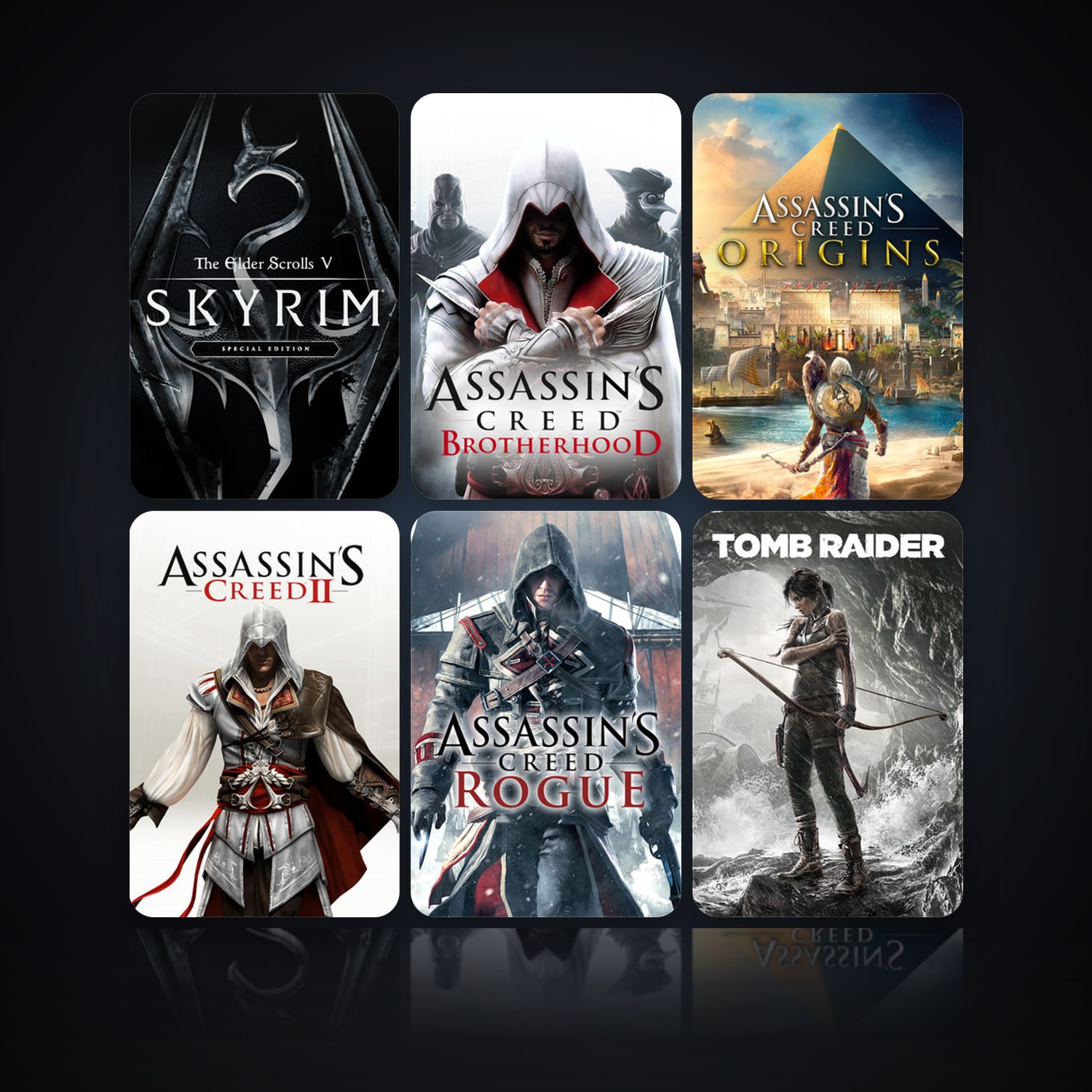 The Elder Scrolls V: Skyrim Special Edition & Assassin’s Creed Brotherhood | 10 Games | Clean — HabibiAccounts