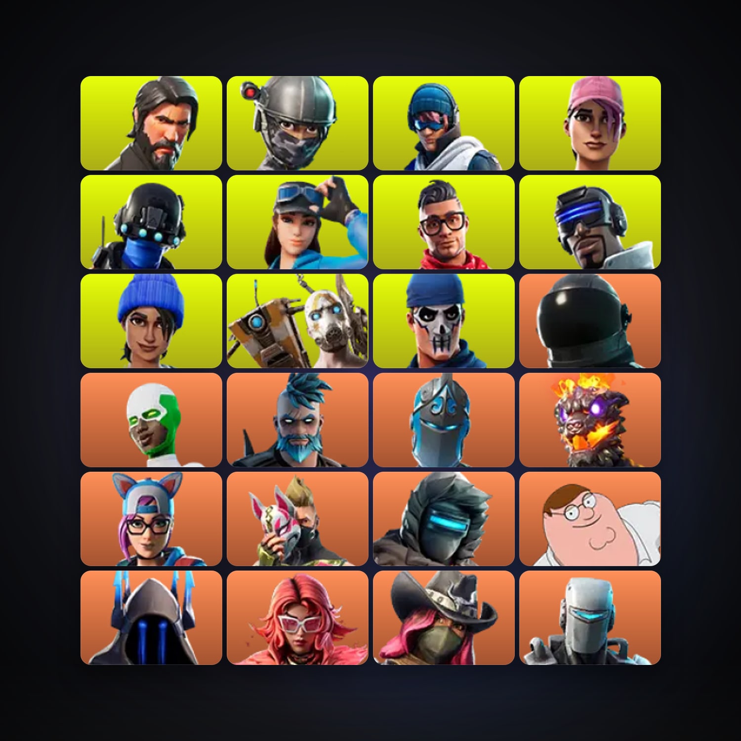 هالحساب فورتنايت، اللوكر مليان 205 سكن، 200 فيبوكس، لفل 2341، 244 فوز — HabibiAccounts