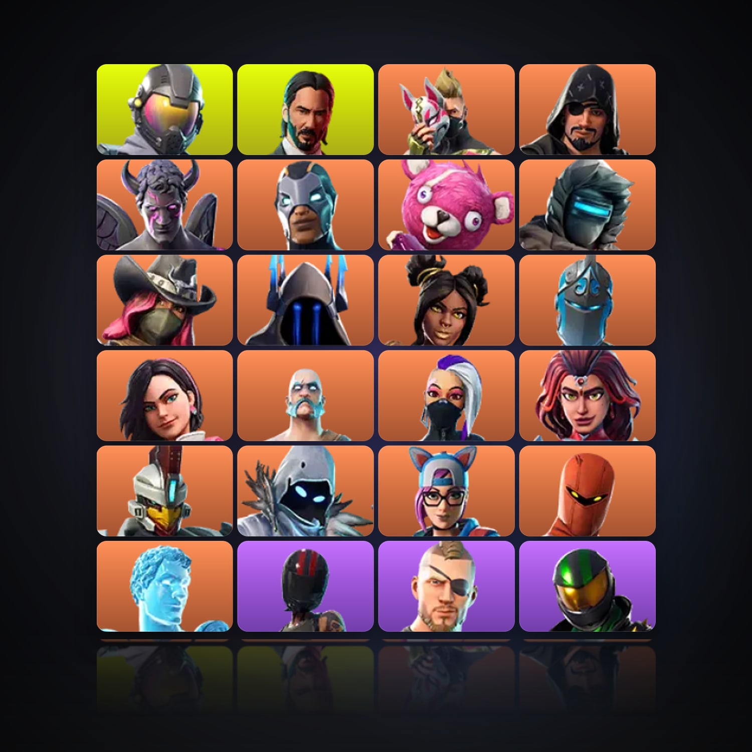 Fortnite | 99 Skins | 250 V-Bucks | Level 2068 | 432 Wins — HabibiAccounts