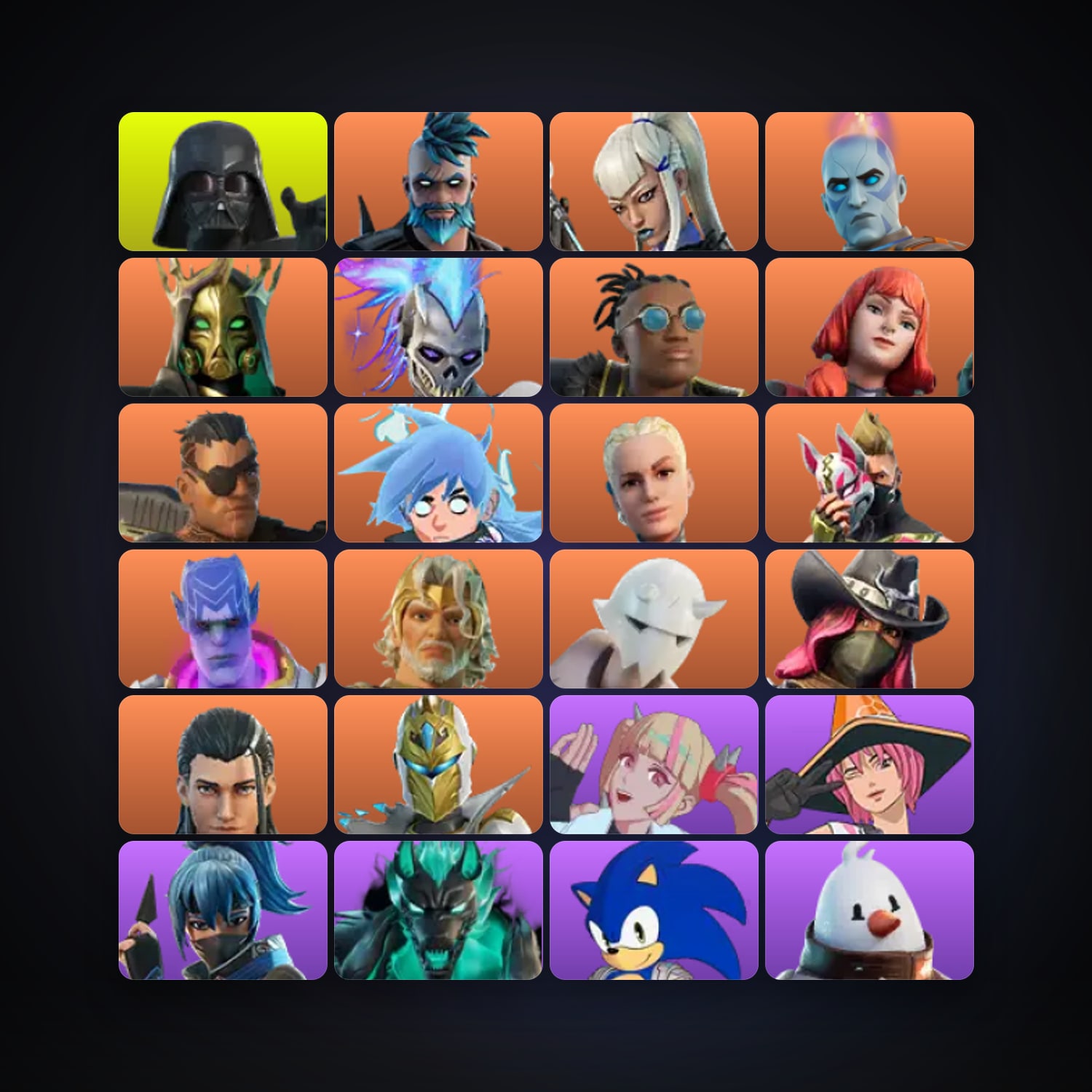 Fortnite locker — 113 skins — 1.6K V-Bucks — lvl 3075 — HabibiAccounts
