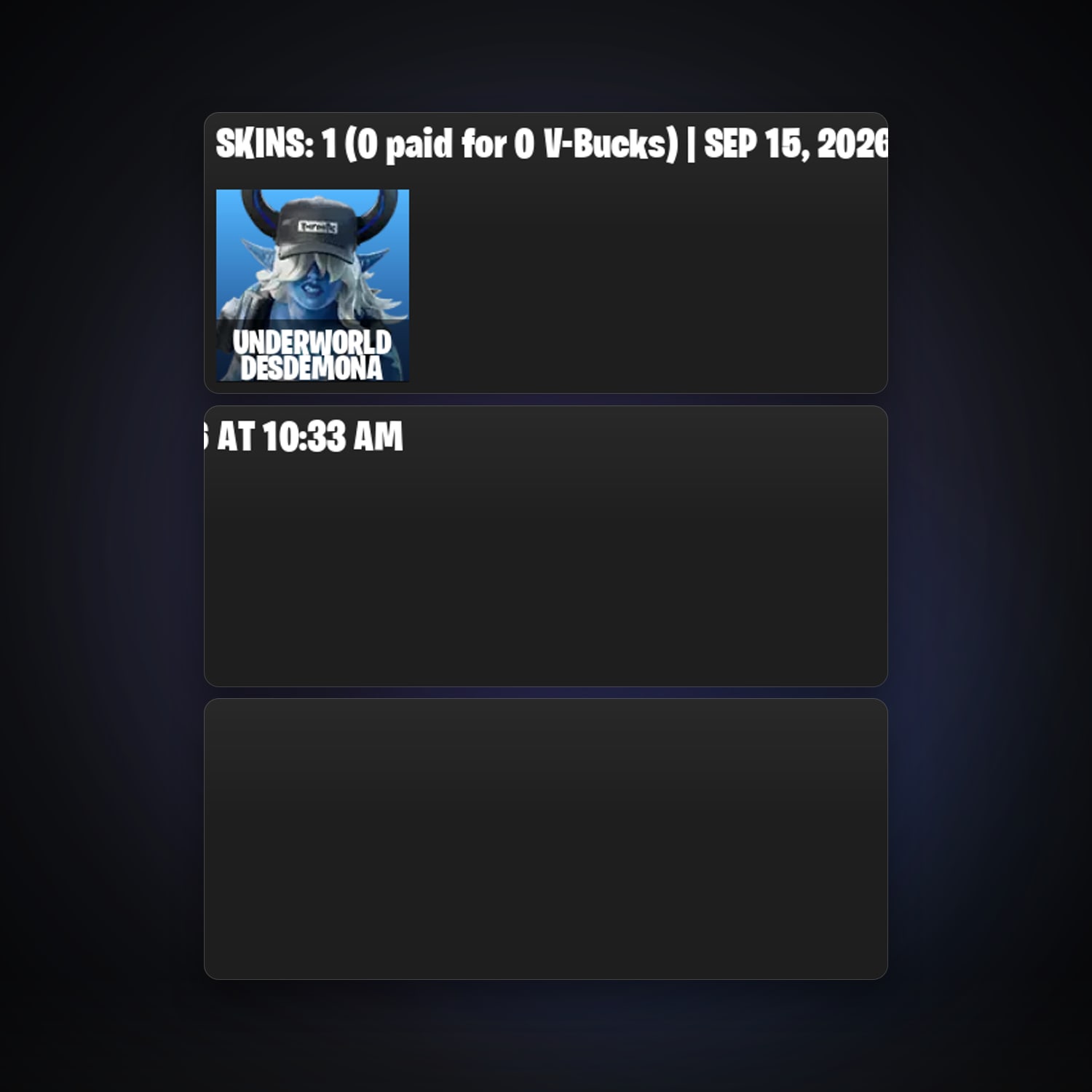 Fortnite locker — 1 skins — 500 V-Bucks — lvl 270 — HabibiAccounts