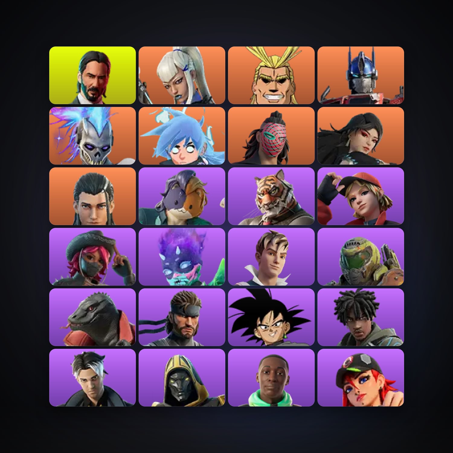 Fortnite locker — 59 skins — 1.4K V-Bucks — lvl 969 — HabibiAccounts